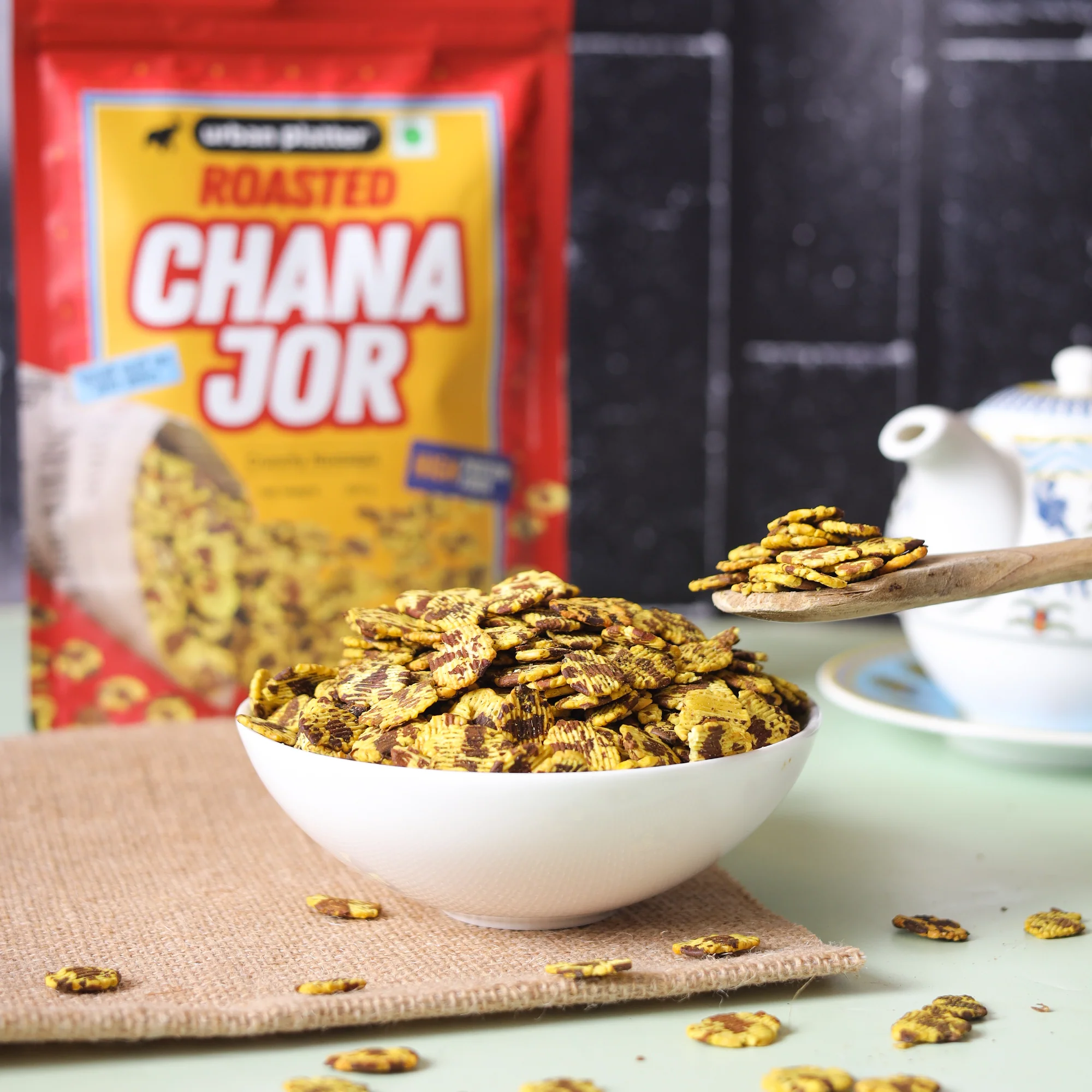 Roasted Chana Jor, 200g (High Protein, High Fiber, Palm-Oil Free | Non Fried Nostalgic Indian Snack | Flattened Whole Bengal Gram) - Image 4