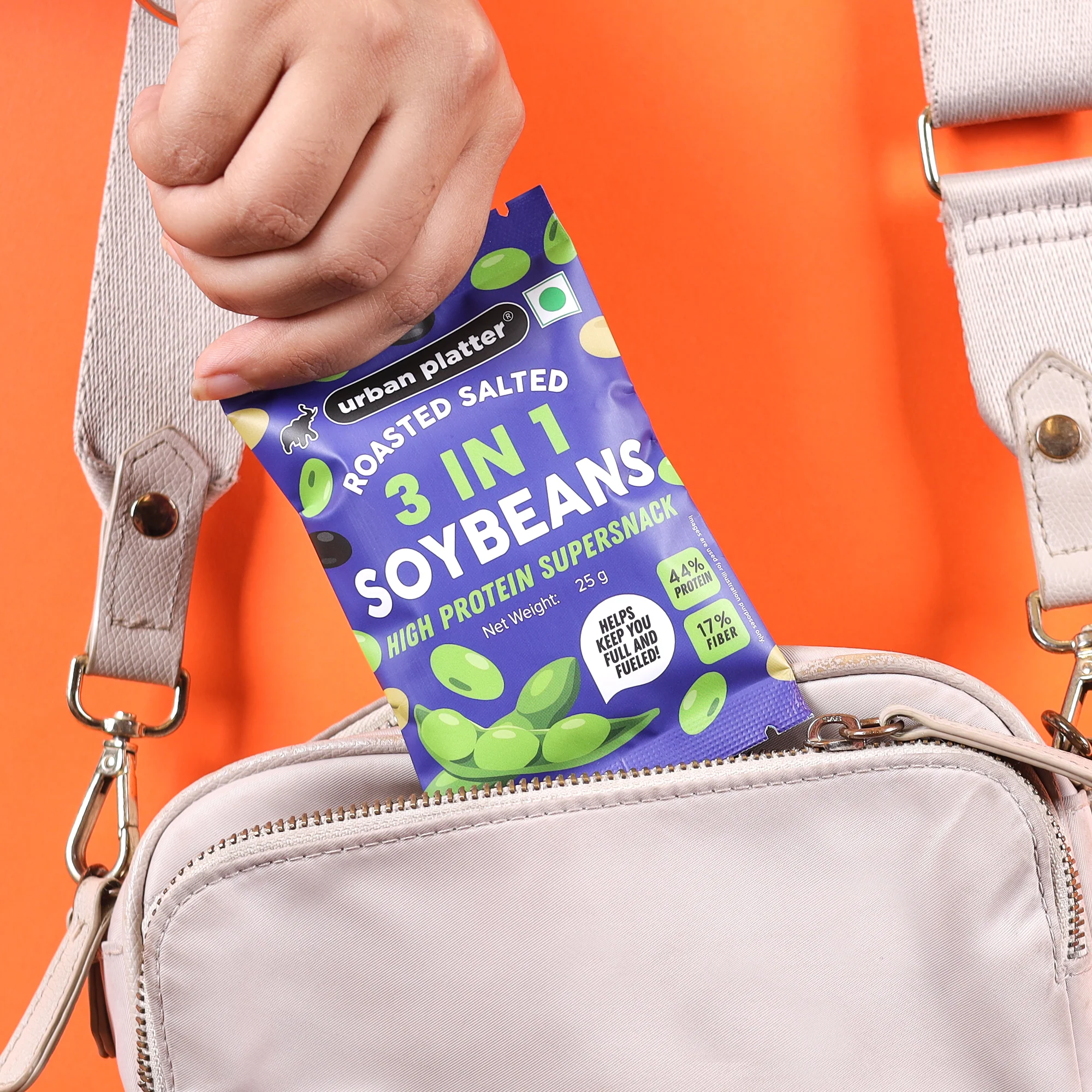Roasted Salted 3-in-1 Soybean, 25g (44% Protein, 17% Fiber, Lightly Salted Green, Black & White Soybeans, Highest Plant Protein Supersnack) - Image 5
