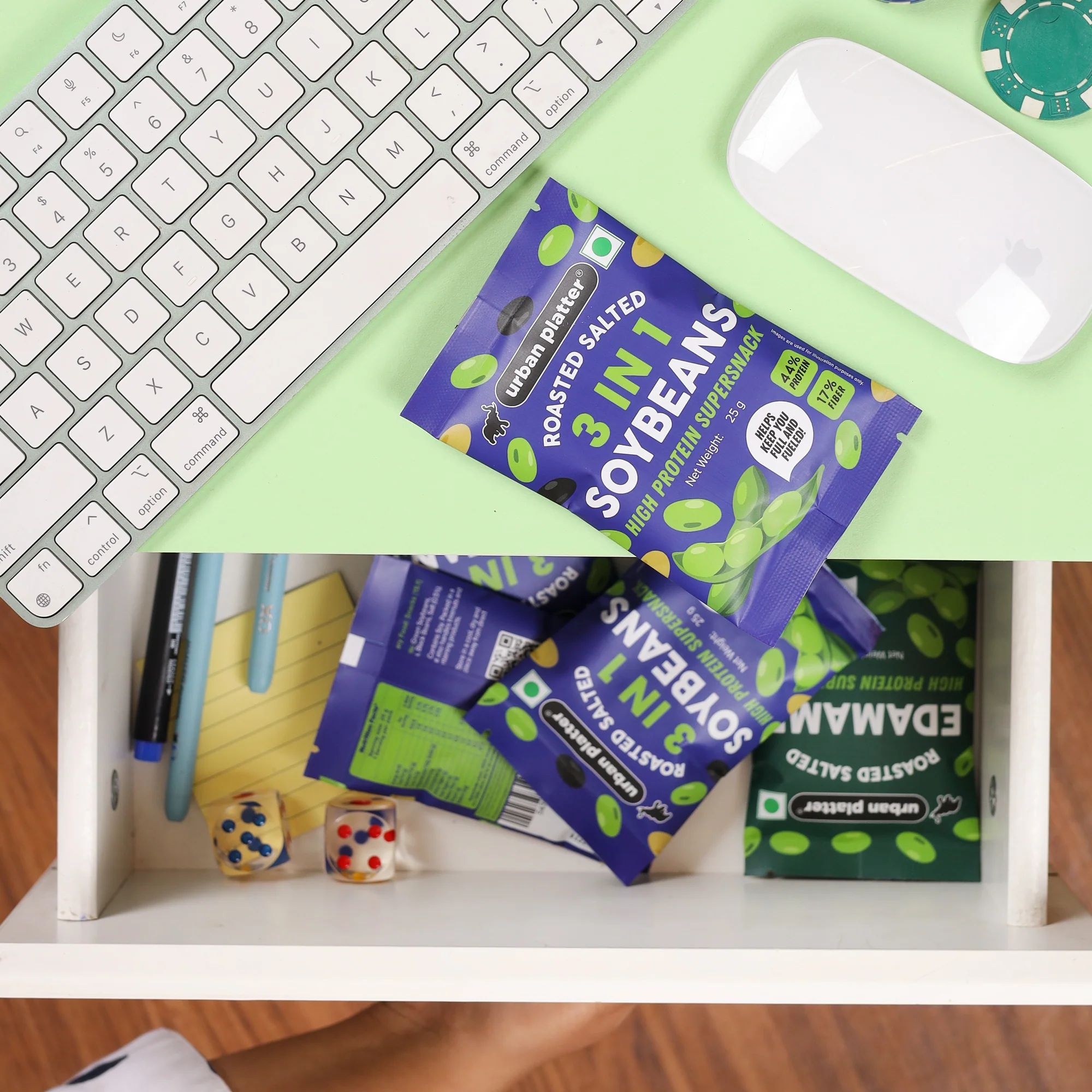 Roasted Salted 3-in-1 Soybean, 25g (44% Protein, 17% Fiber, Lightly Salted Green, Black & White Soybeans, Highest Plant Protein Supersnack) - Image 7
