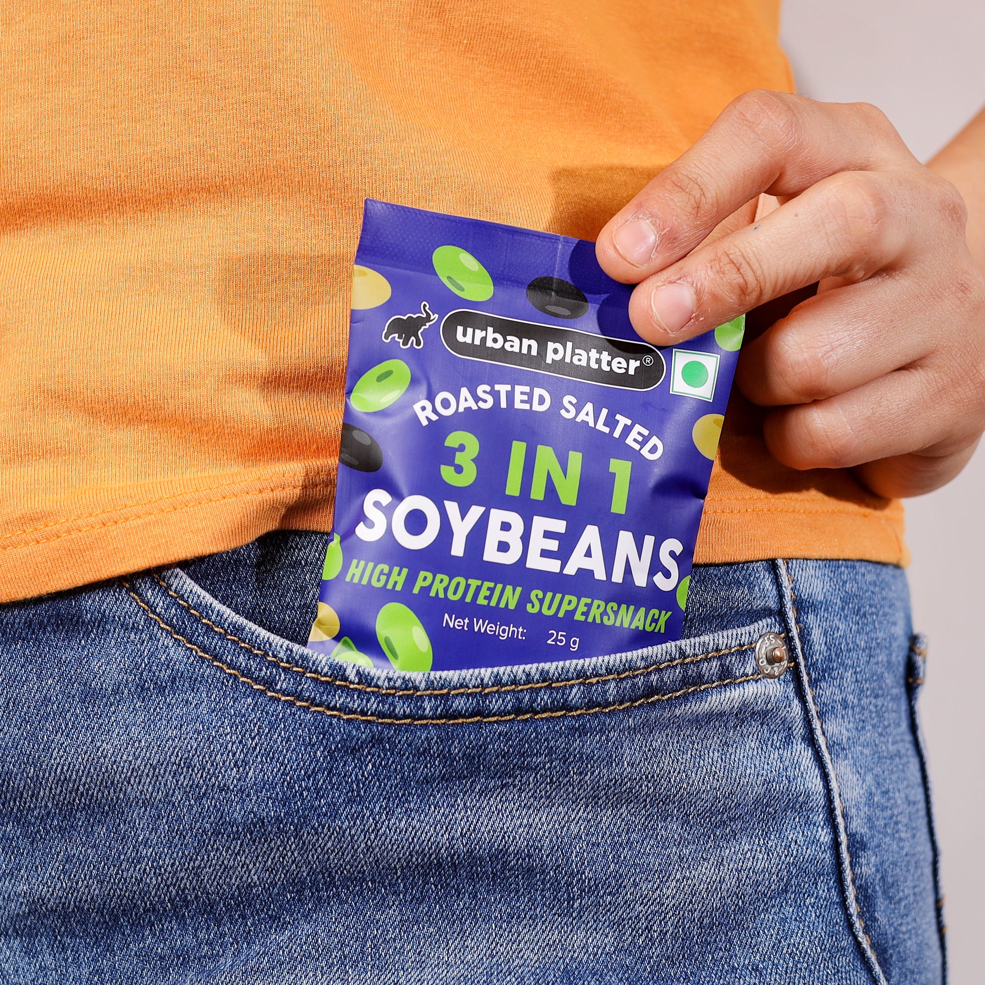 Roasted Salted 3-in-1 Soybean, 25g (44% Protein, 17% Fiber, Lightly Salted Green, Black & White Soybeans, Highest Plant Protein Supersnack) - Image 8
