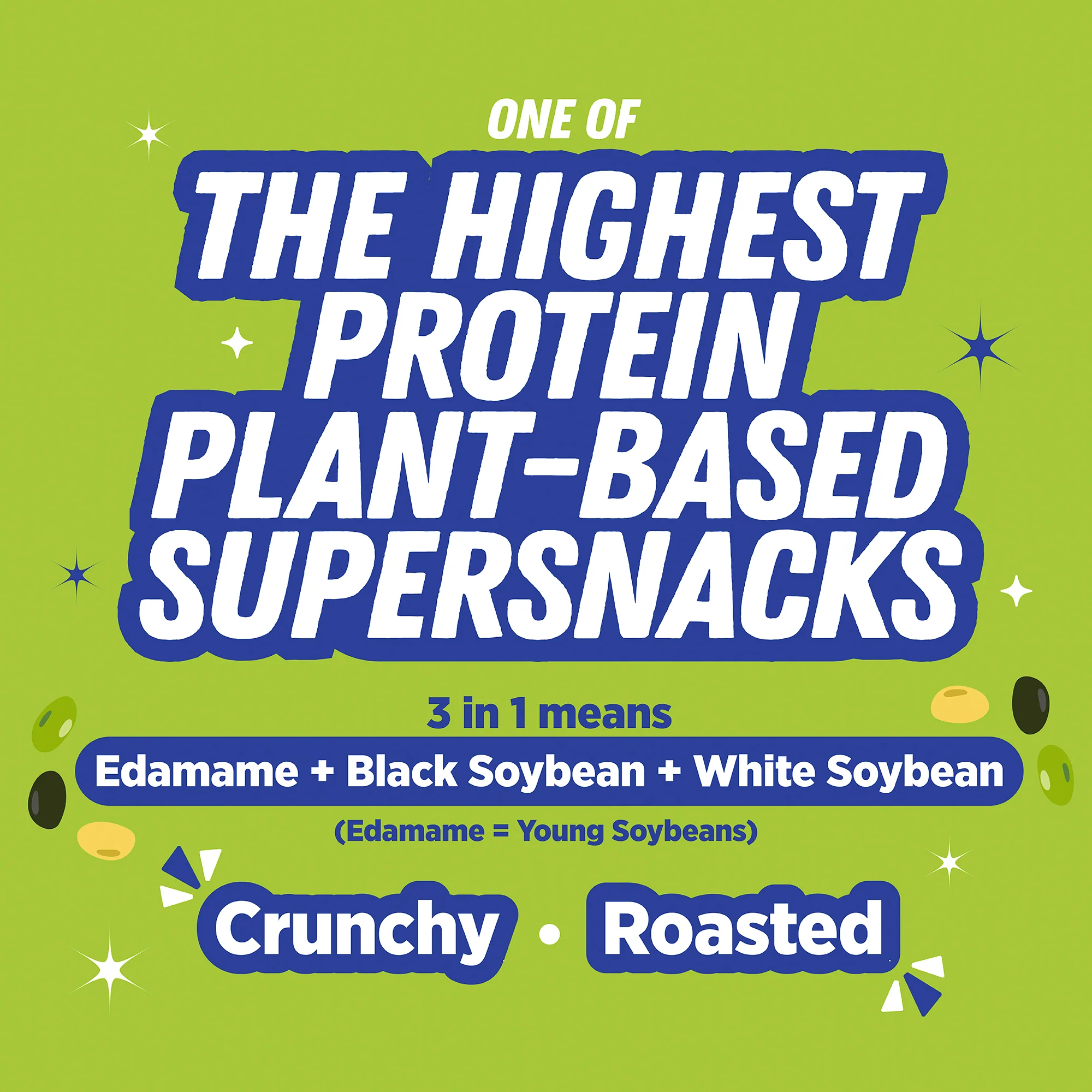 Roasted Salted 3-in-1 Soybean, 150g (44% Protein, 17% Fiber, Lightly Salted Green Edamame, Black & White Soybean, Highest Plant Protein Supersnack) - Image 5