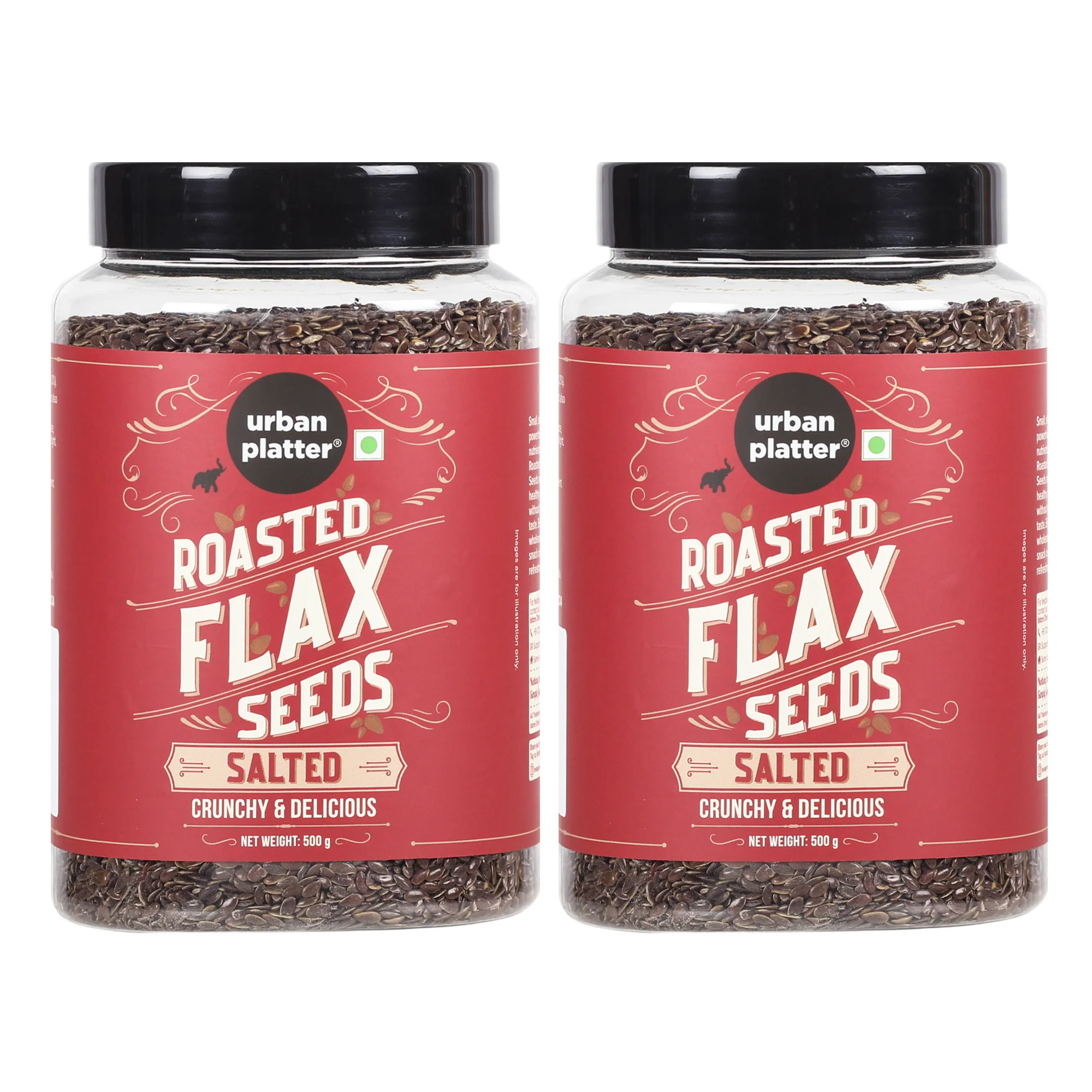Roasted Flax Seeds, 1kg (Alsi | Heart-Healthy | Protein and Fiber Rich | Use in salads | After meal Digestive)