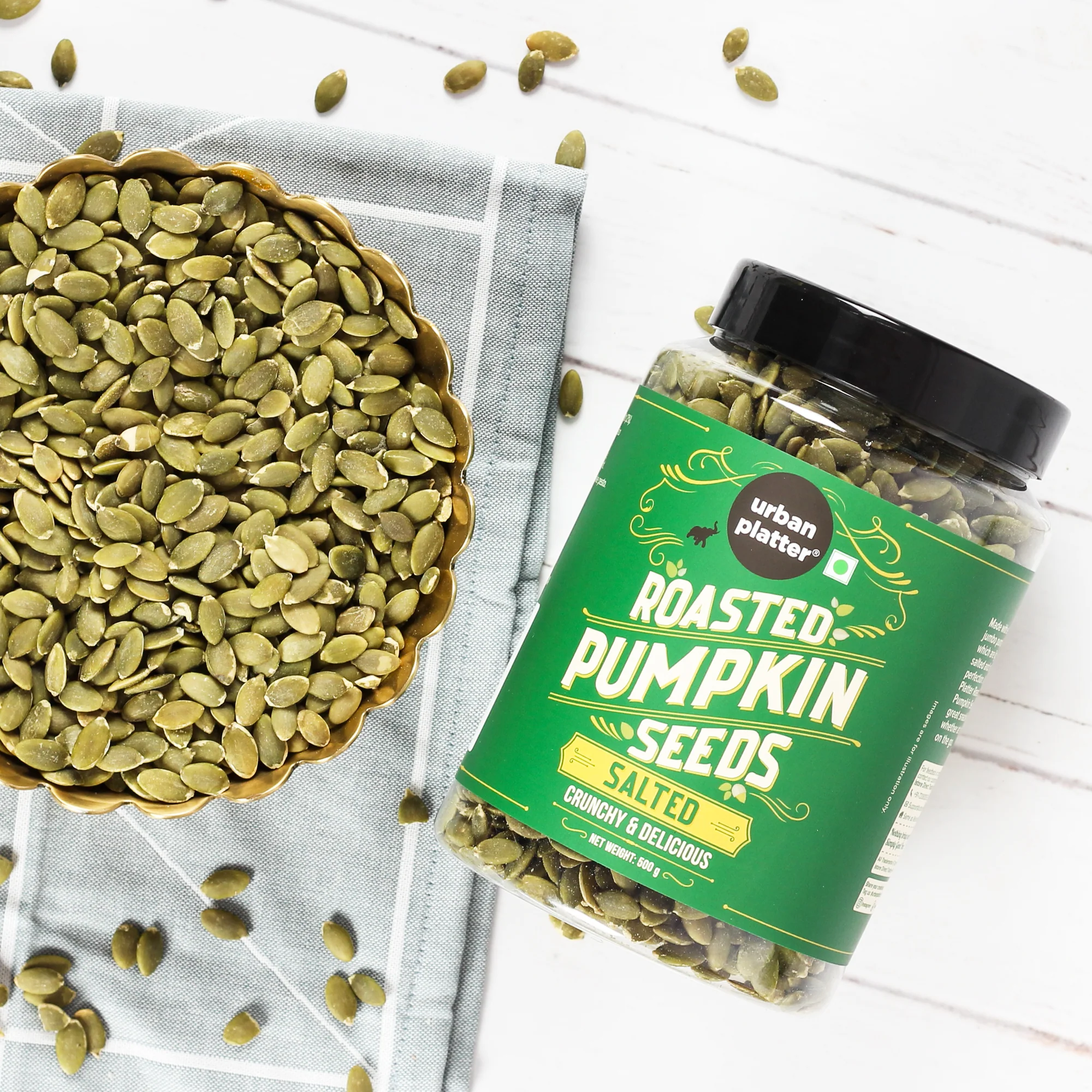 Roasted Pumpkin Seeds, 500g (Pepitas, Naturally Rich in Protein & Healthy Fats, Snack, Sprinkle & Bake) - Image 6