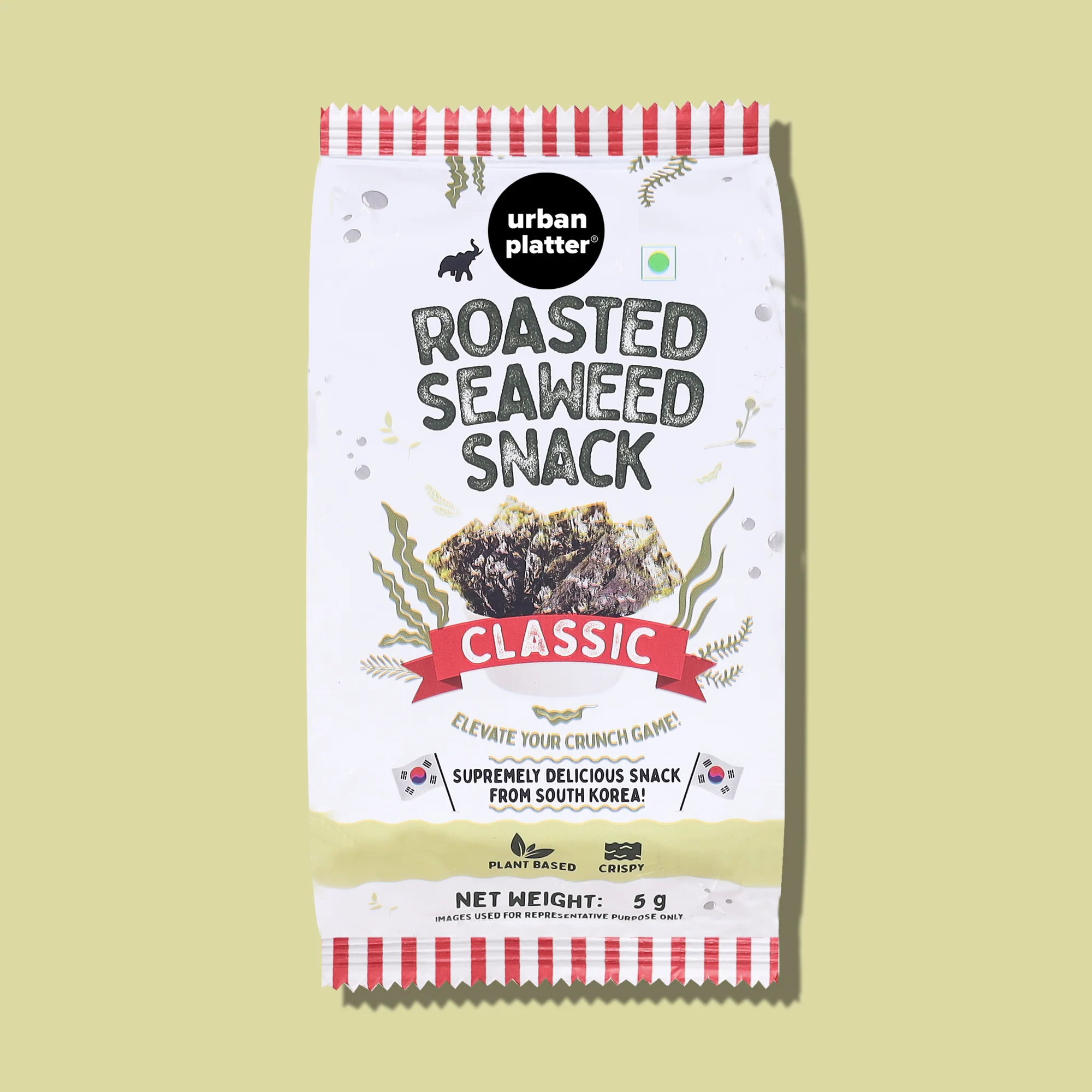 Roasted Seaweed Snack - Classic Sea Salt, 5g (Pack of 3, Ready to eat snack | Sugar Free | Crispy Umami Nori Chips) - Image 6
