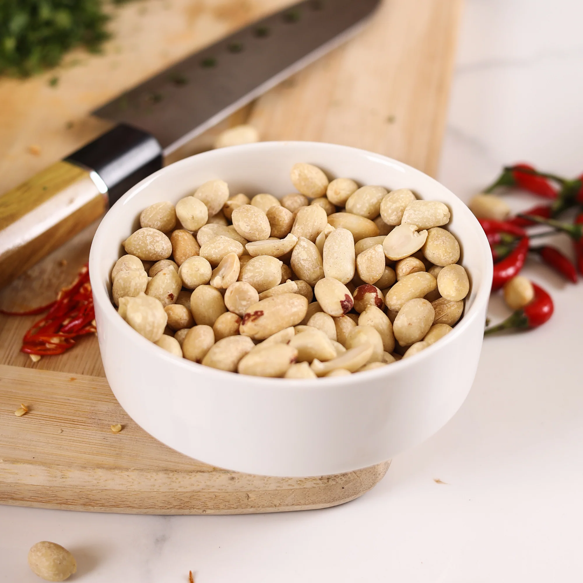Roasted Unsalted Peanuts, 1kg (Skin Removed | Vacuum Packed | Product of Bharuch) - Image 3