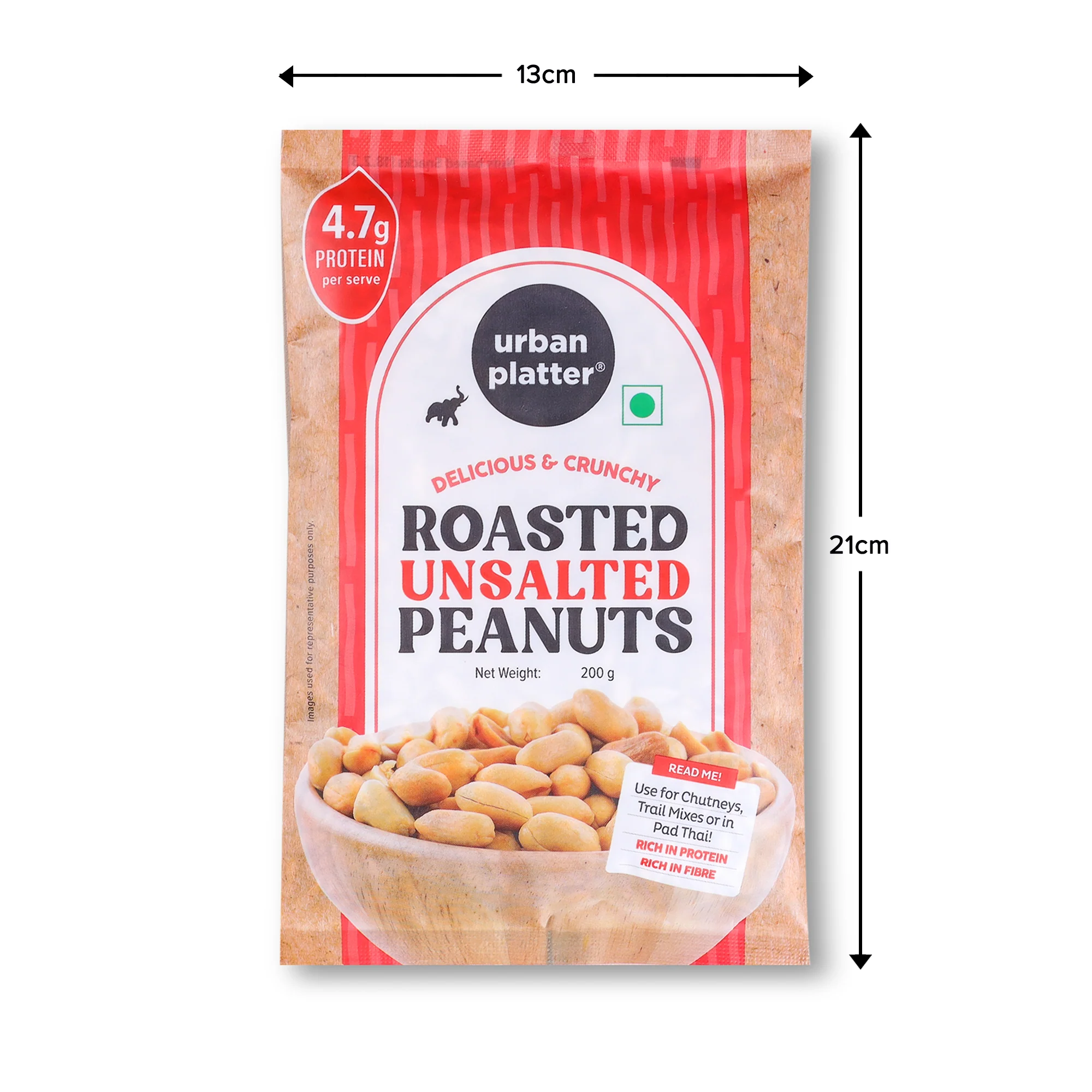 Roasted Unsalted Peanuts, 200g (Skin Removed | Vacuum Packed | Product of Bharuch | Oil-Free) - Image 7