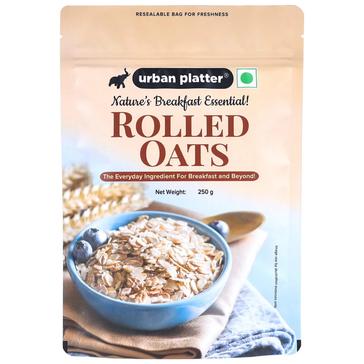 Rolled Oats, 250g (Whole Grain Oats | Breakfast Cereal I Old-Fashioned Oats)