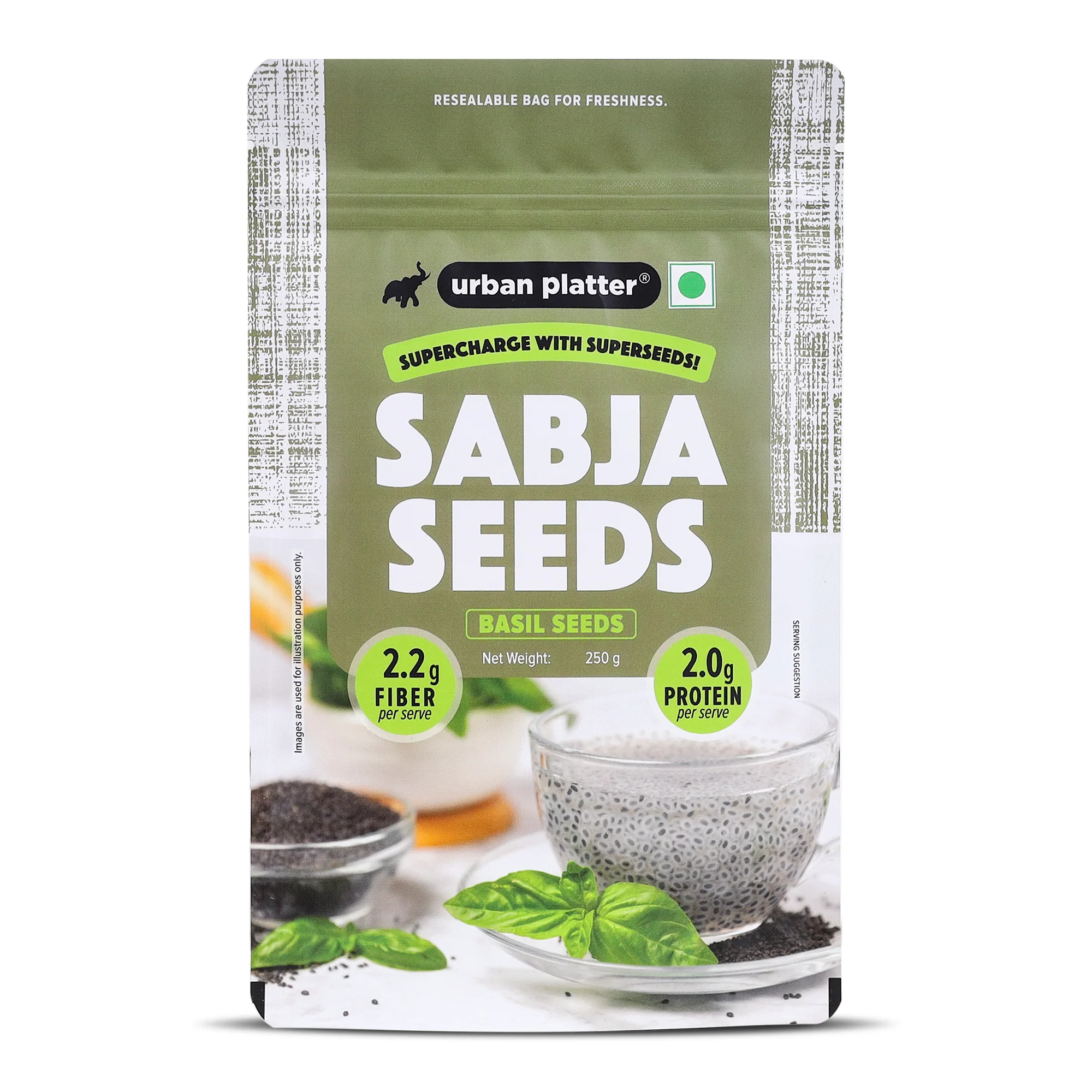 Sabja Seeds, 250g (Natural Body Coolant, Aids in Digestion, Ayurveda Superfood, Rich in Protein & Fiber)