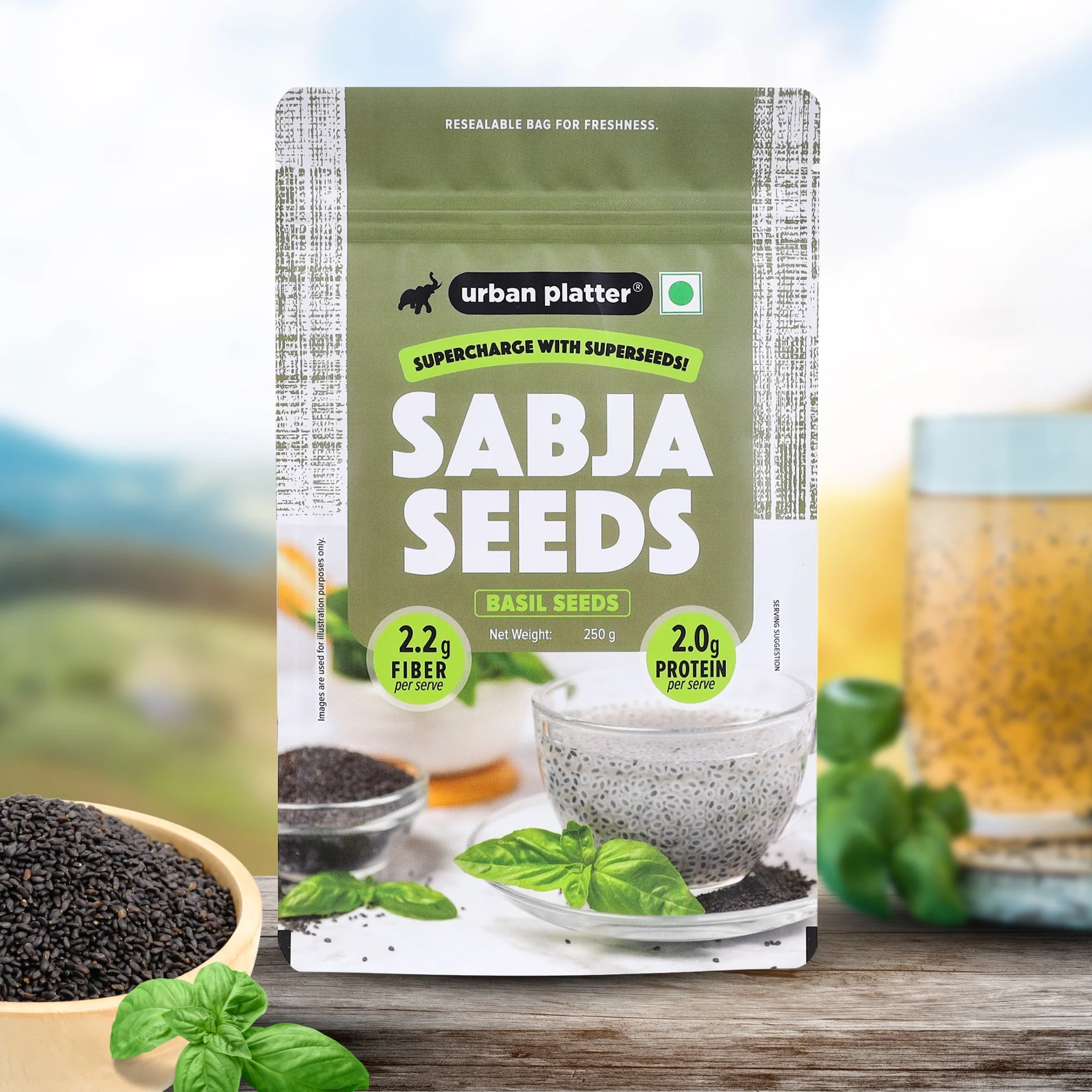 Sabja Seeds, 500g (Natural Body Coolant, Aids in Digestion, Ayurveda Superfood, Rich in Protein & Fiber) - Image 3
