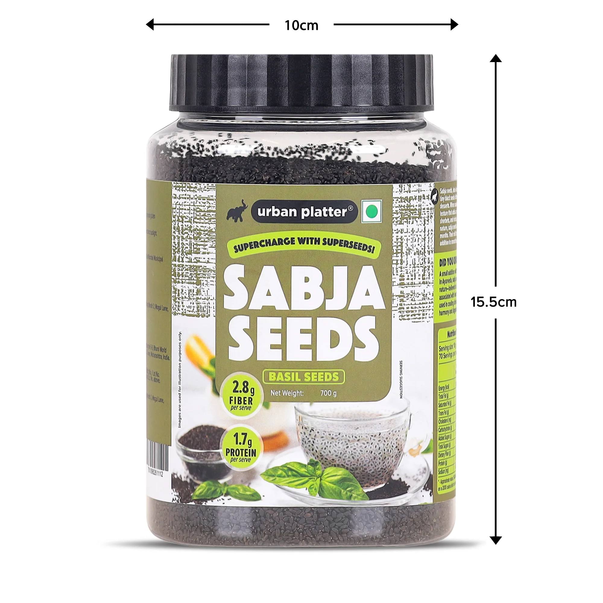 Sabja Seeds, 700g (Natural Body Coolant, Aids in Digestion, Ayurveda Superfood, Rich in Protein & Fiber) - Image 9