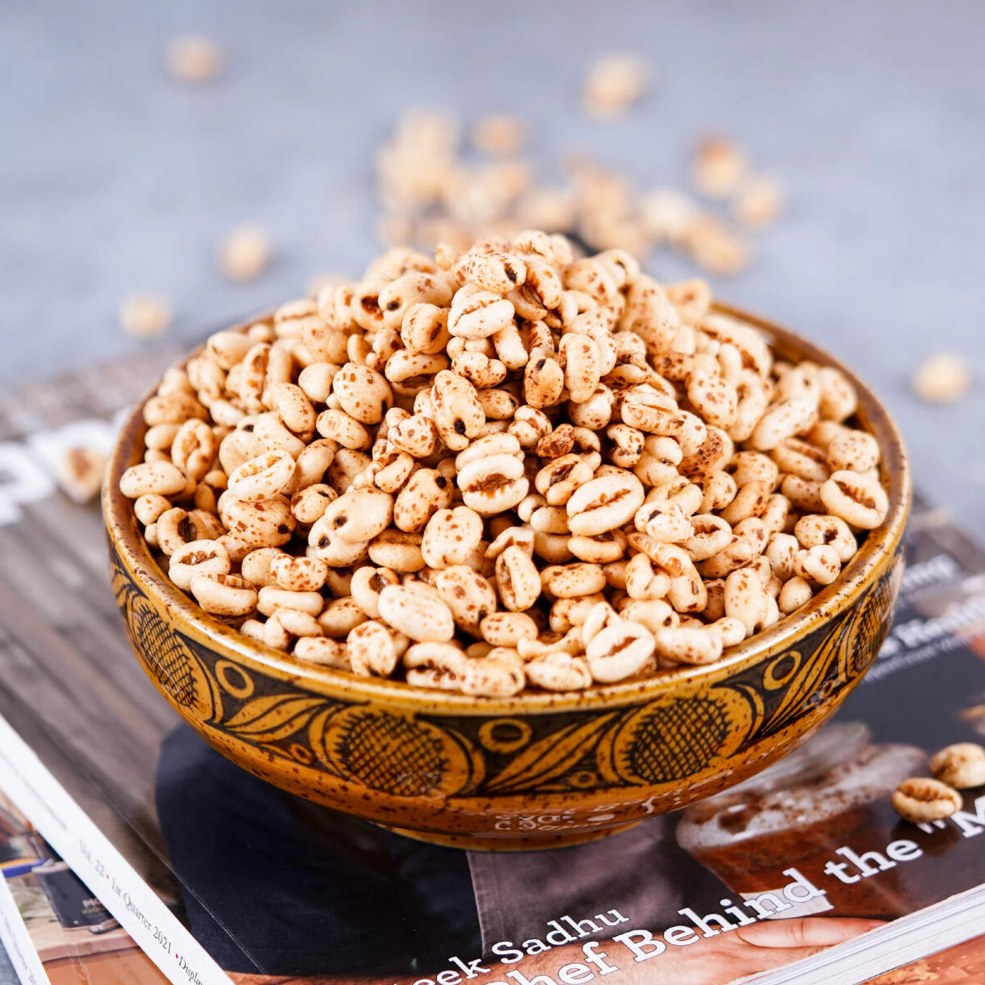 Salted Wheat Puff, 100g (Made from Whole Grain, High in Protein, Lightly Salted, Oil Free, Kid Friendly) - Image 3