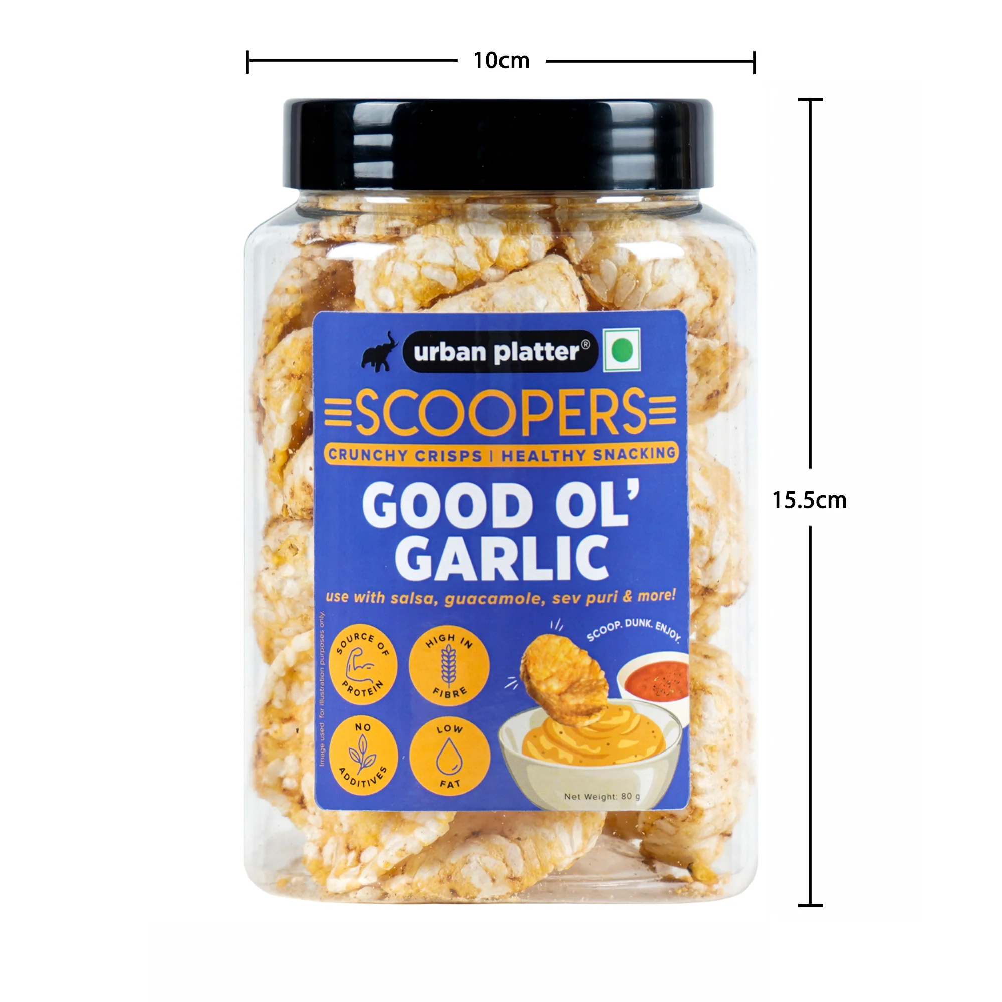 Scoopers Good Ol' Garlic, 80g (Crisps made with Popped Rice & Corn) - Image 6