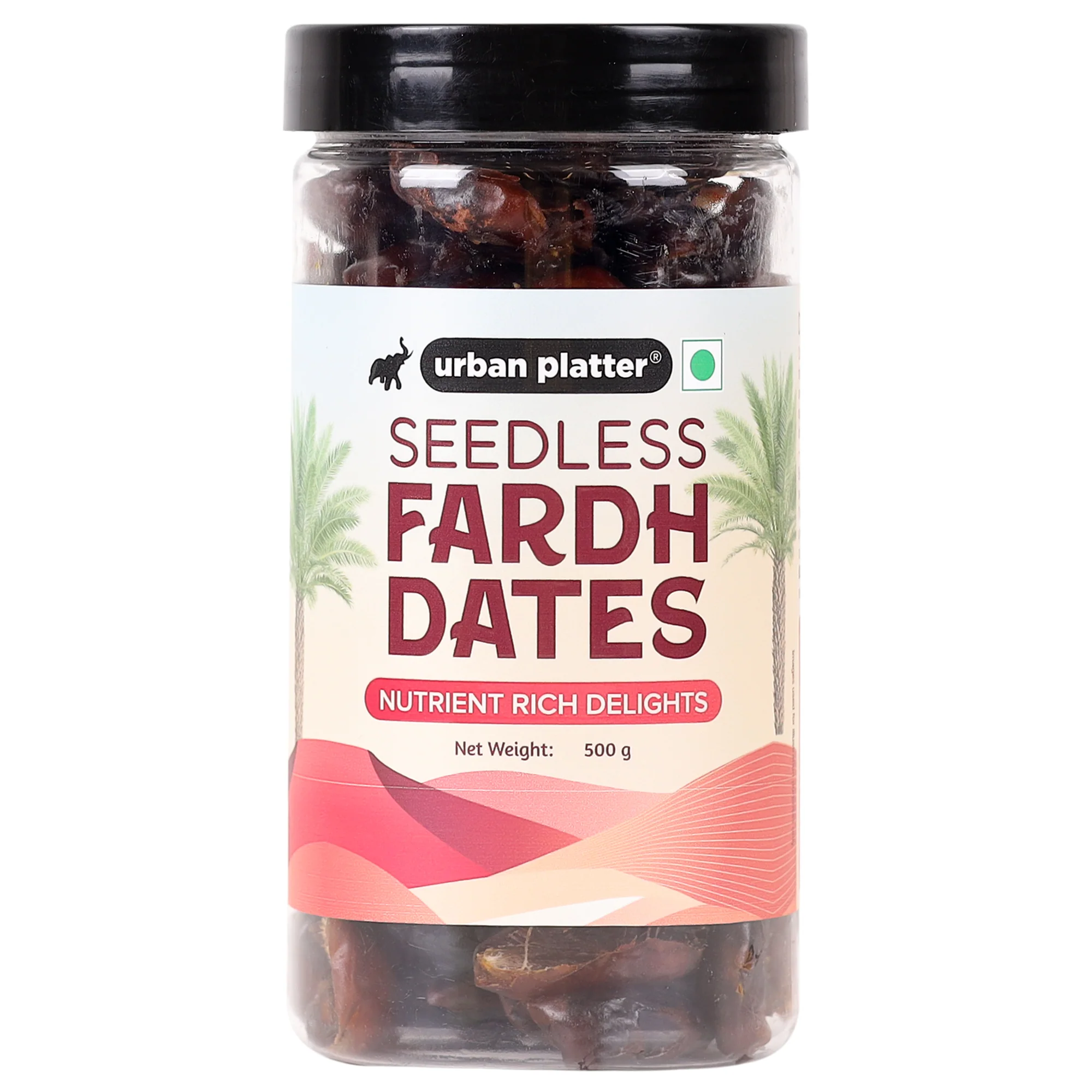 Seedless Fardh Dates, 500g [Natural, Nutrient Rich, Convenient]