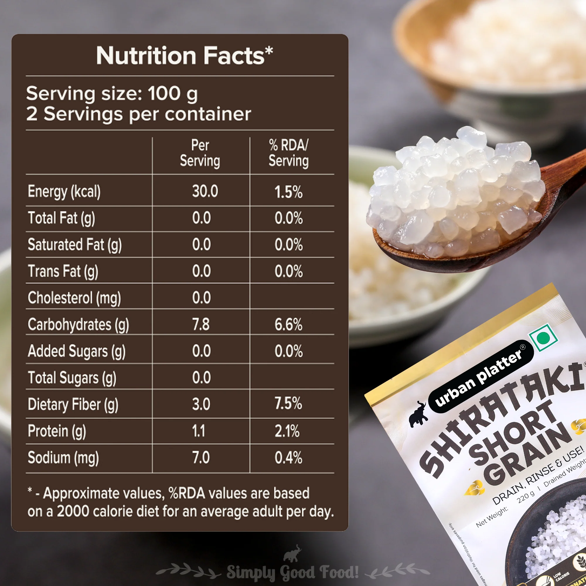 Shirataki Short-Grain Rice, 220g, Pack of 3 (Ultra Low-carb, Low-calorie, Keto-friendly, Fat-free, Gluten-free Alternative to Rice) - Image 6