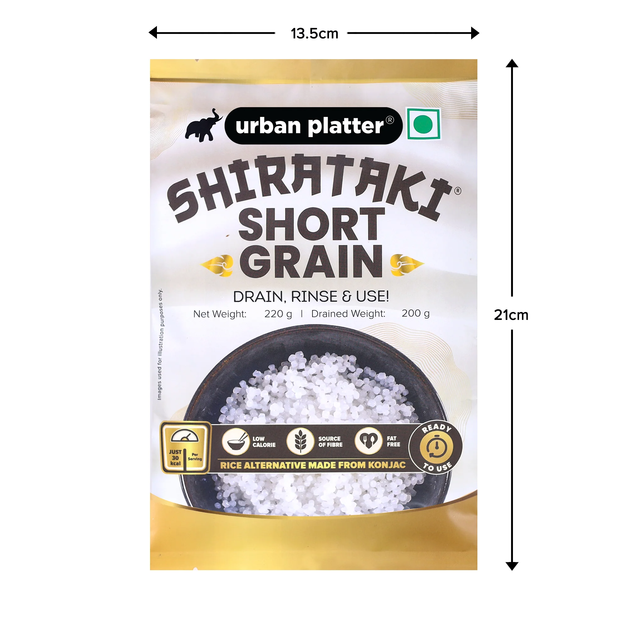 Shirataki Short-Grain Rice, 220g, Pack of 3 (Ultra Low-carb, Low-calorie, Keto-friendly, Fat-free, Gluten-free Alternative to Rice) - Image 8