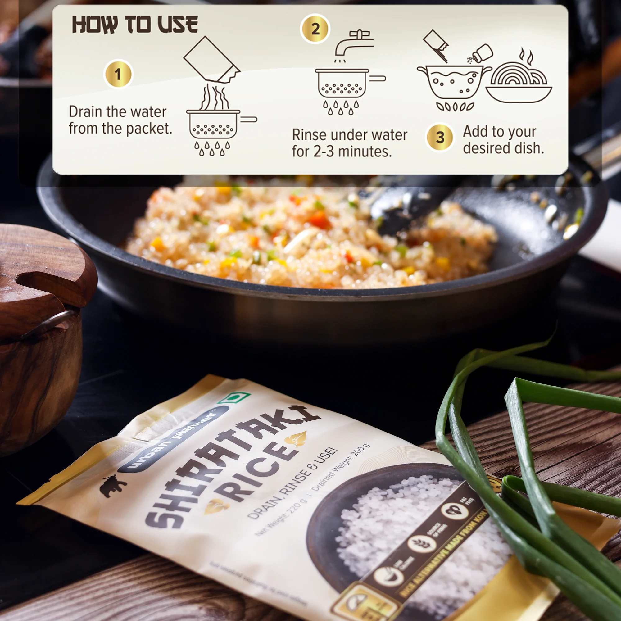 Shirataki Short-Grain Rice, 220g (Ultra Low-carb, Low-calorie, Keto-friendly, Fat-free, Gluten-free Alternative to Rice) - Image 6