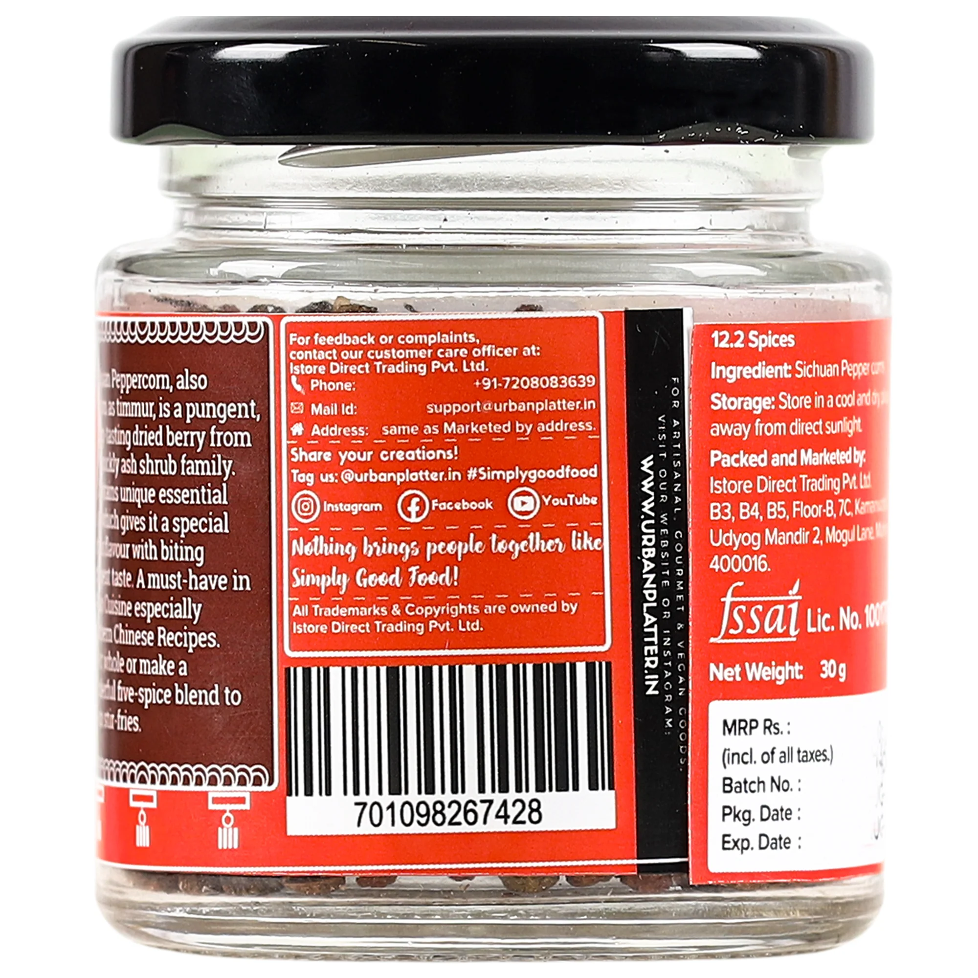 Sichuan Peppercorns, 30g (Sichuan | Schezwan | Pepper Corns | Mouth-numbing Spice | Red Sichuan Peppers | Imported) - Image 3