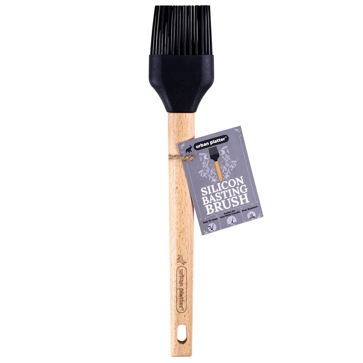 Silicone Basting Brush,Wooden Basting Brush with Silicone Bristles for BBQ/Grilling/Pastry With Wooden Handle [Easy to Clean, Perfect for Non-stick Utensils, Heat-Resistant]