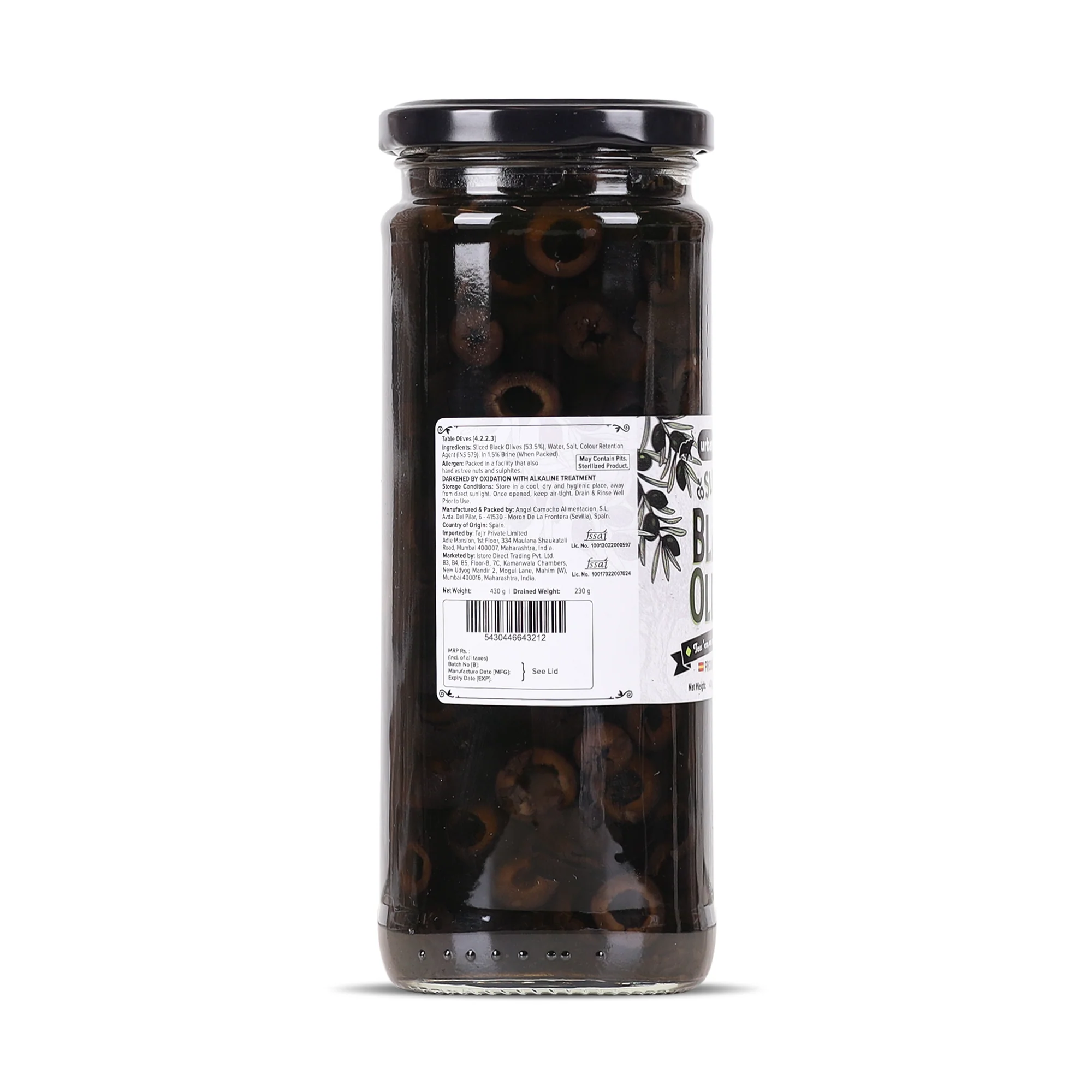 Sliced Black Spanish Olives, 430g (Bold, Savoury Mediterranean Flavour | Perfect for Pizzas, Pastas, Nachos & Salads) - Image 2