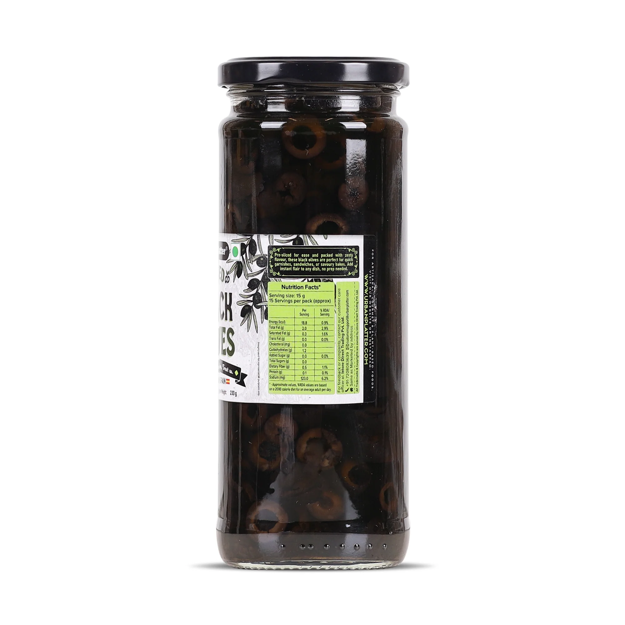 Sliced Black Spanish Olives, 430g (Bold, Savoury Mediterranean Flavour | Perfect for Pizzas, Pastas, Nachos & Salads) - Image 3