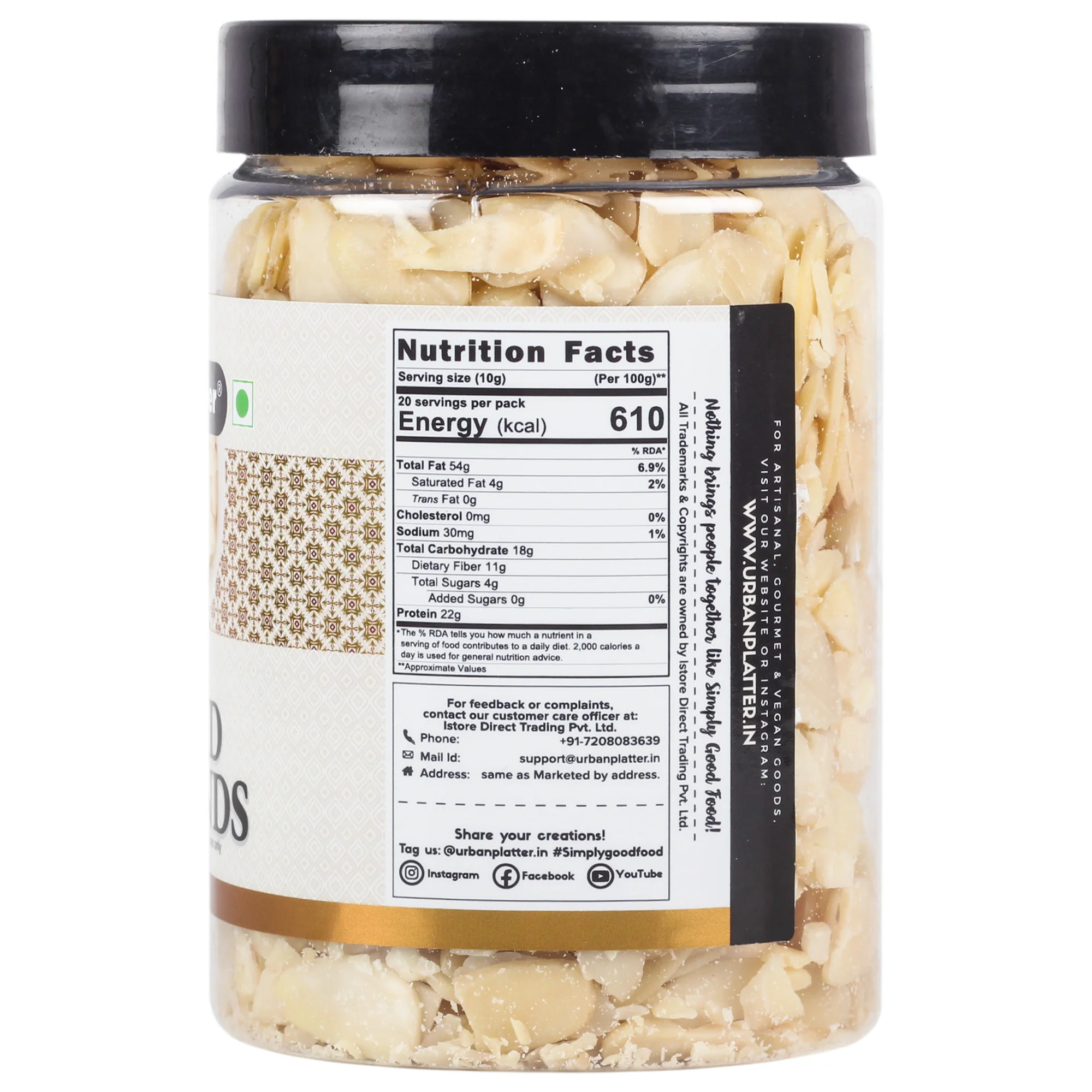 Sliced Blanched Almonds, 200g (Without Skin | Thinly Sliced | Perfect for Baking, Toppings, Snacking) - Image 3
