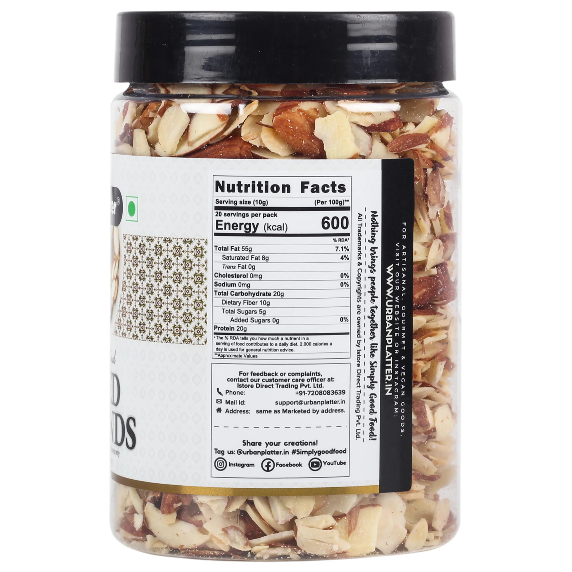 Sliced California Almonds, 200g (Badam Flakes, Perfect for Garnish, Baking and Salads) - Image 3