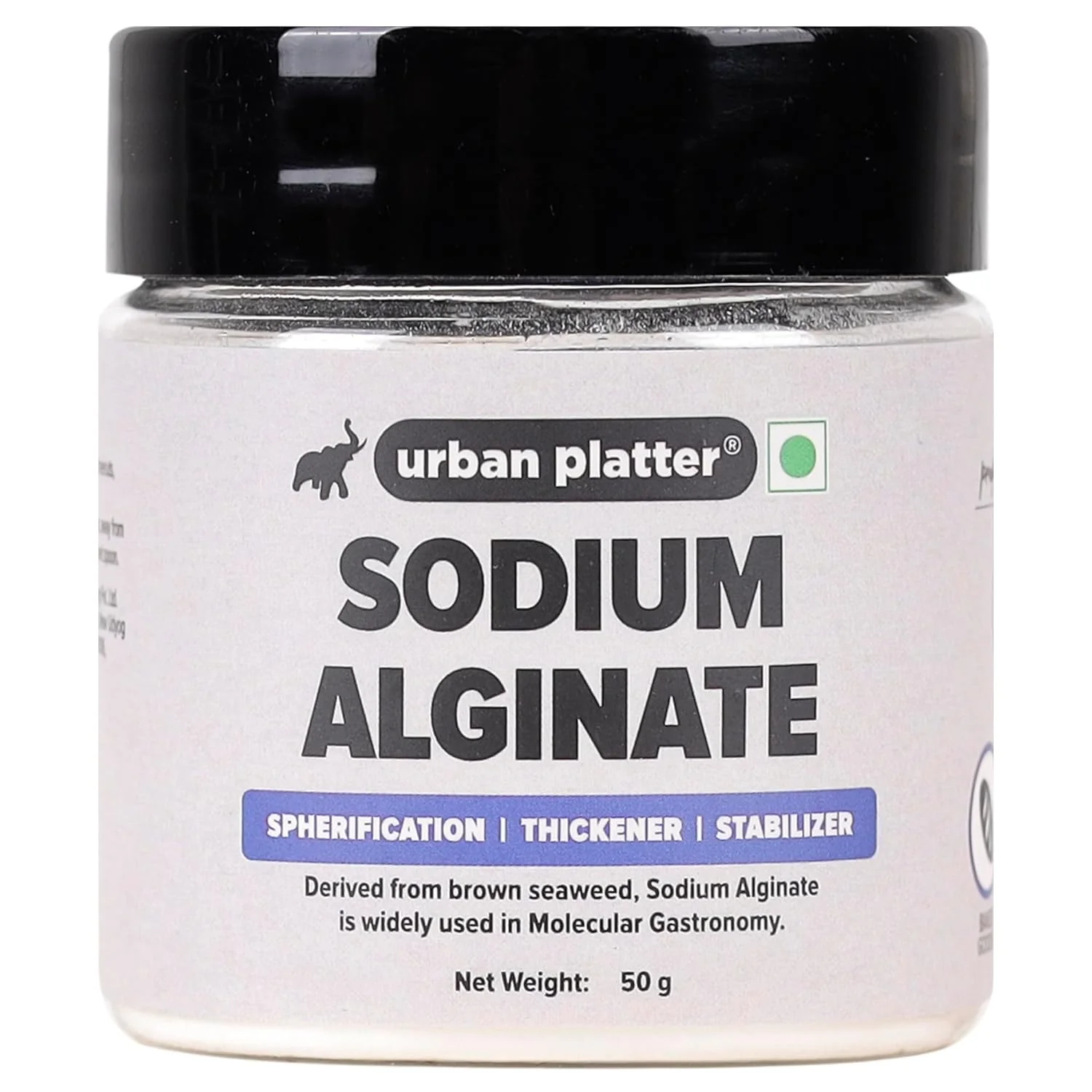 Sodium Alginate Powder, 50g [Food Grade | Molecular Gastronomy | Thickening Agent | Stabilizing Agent | Spherification]