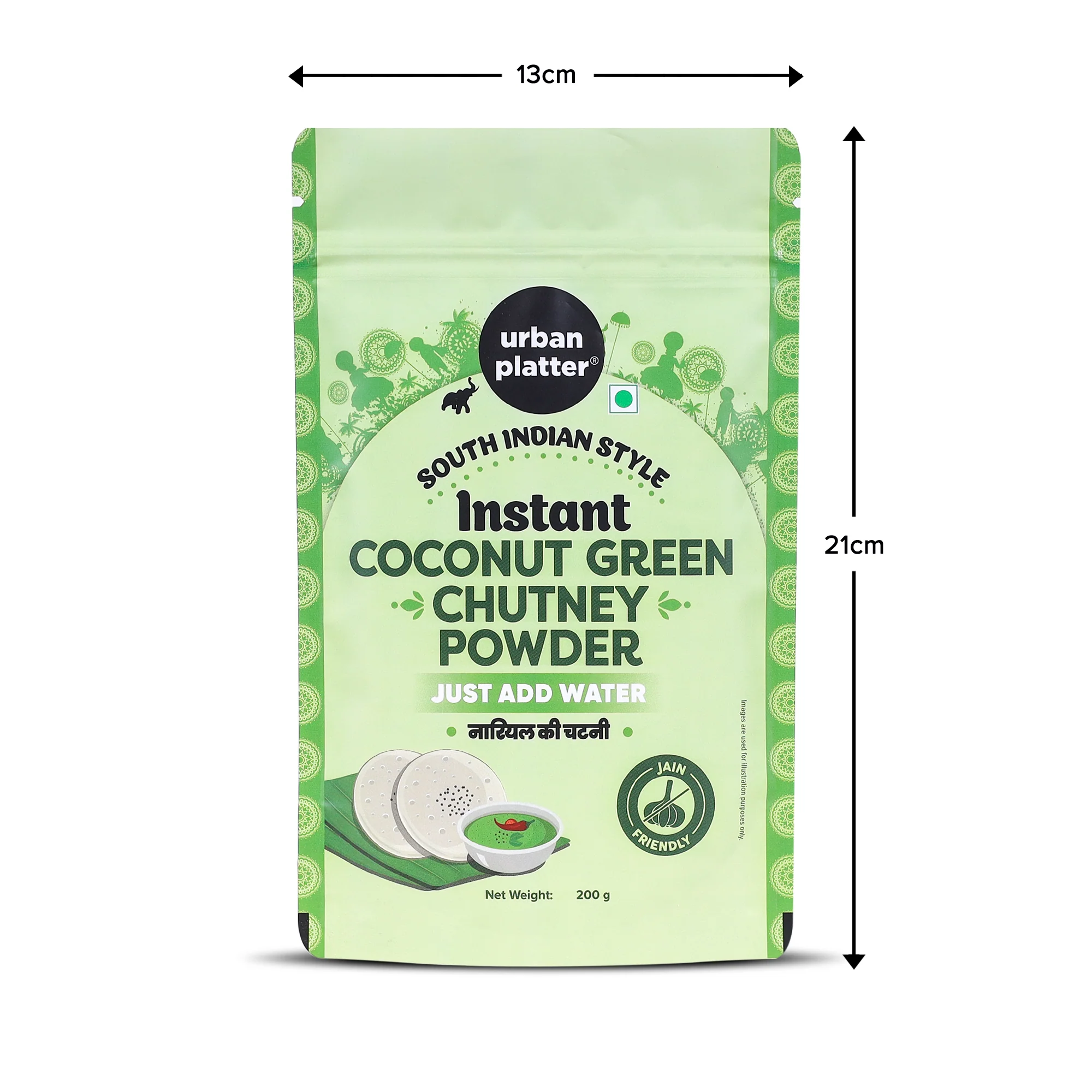 South Indian Style Instant Coconut Green Chutney Powder, 200g [Nariyal ki Chutney, Just Add Water] - Image 8