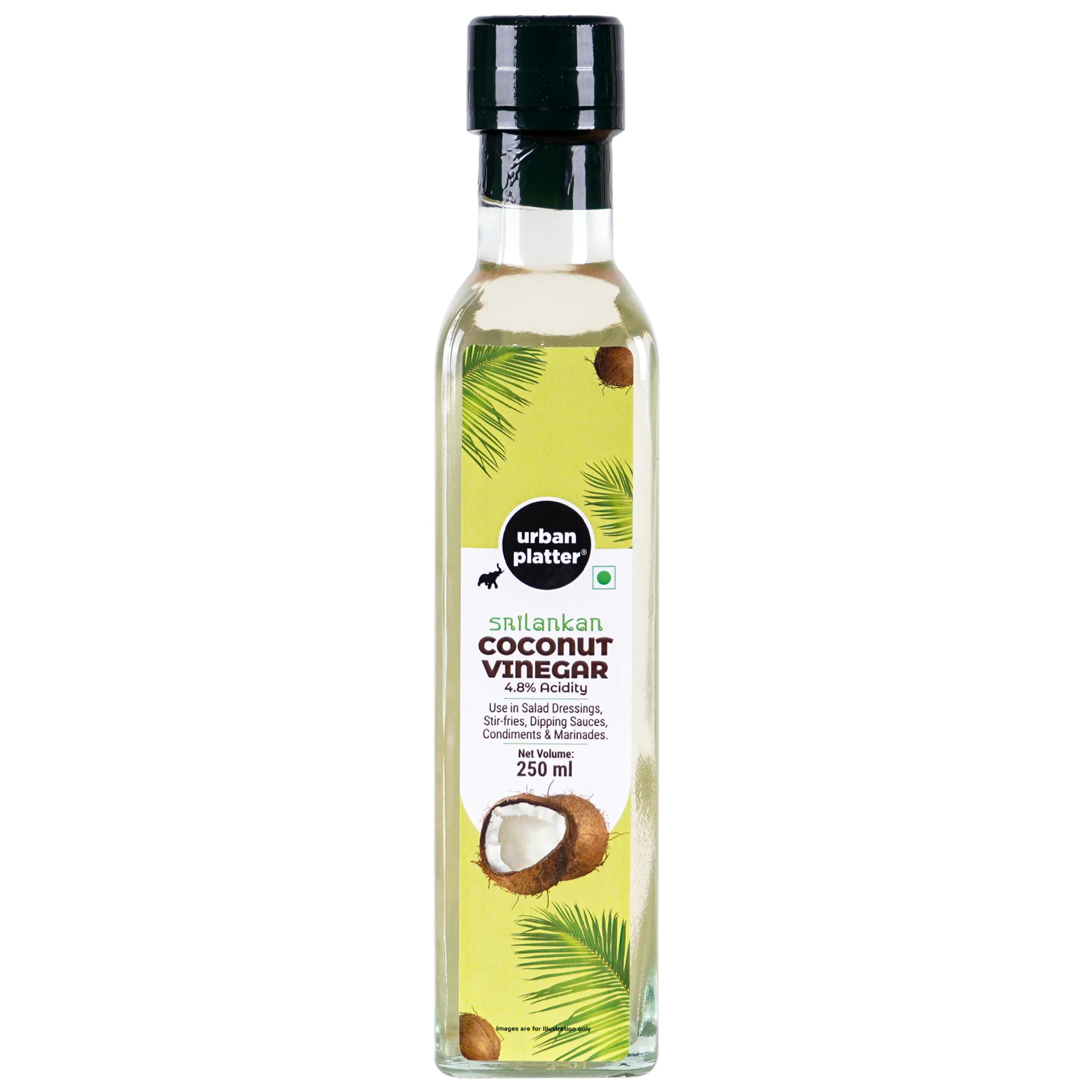 Srilankan Coconut Vinegar, 250ml (Use in Salad Dressings, Stir-fries, Dipping Sauces, Condiments & Marinades)