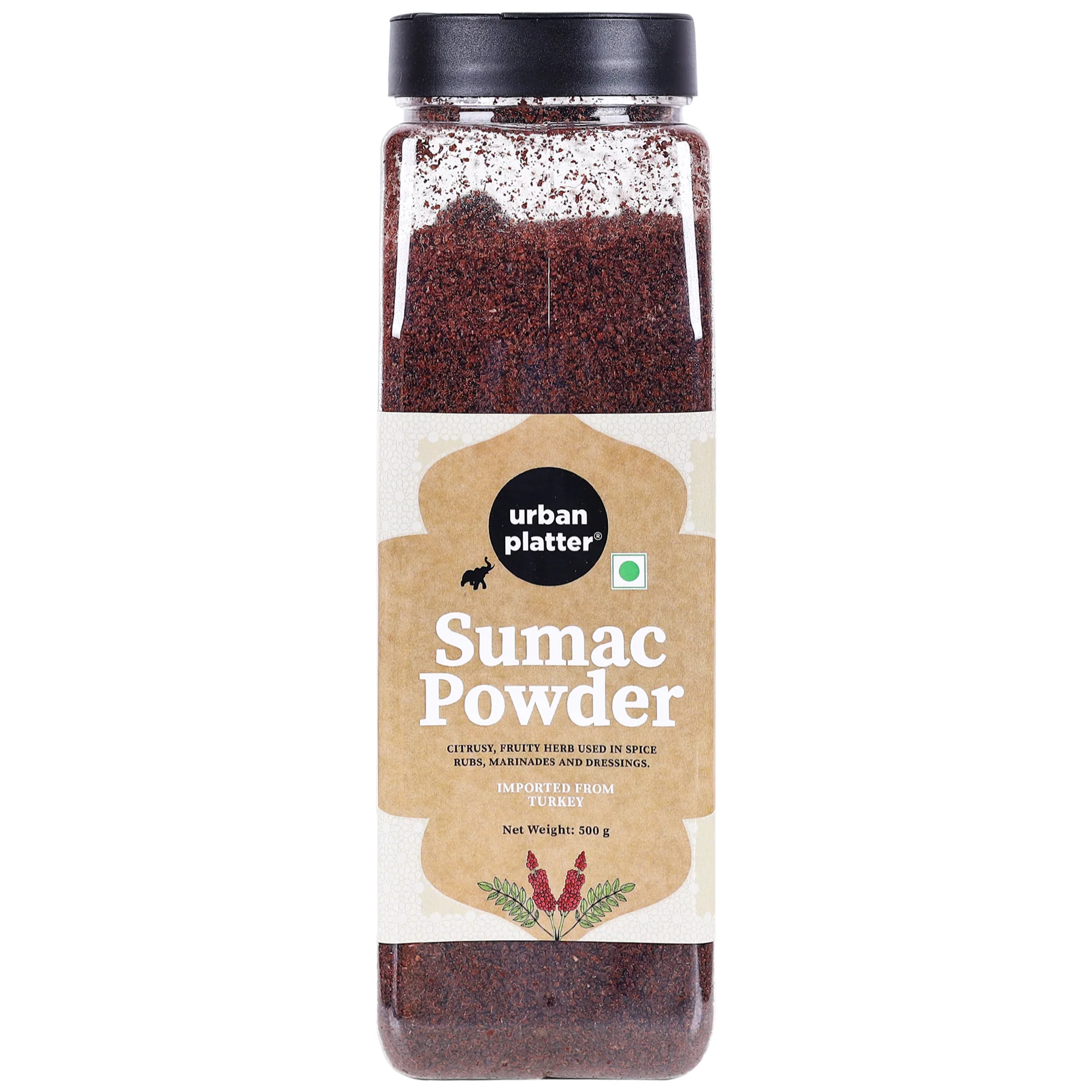 Sumac Powder, 500g (Versatile Spice | Citrusy and Fruity | Perfect for Dry Rub and Seasoning)