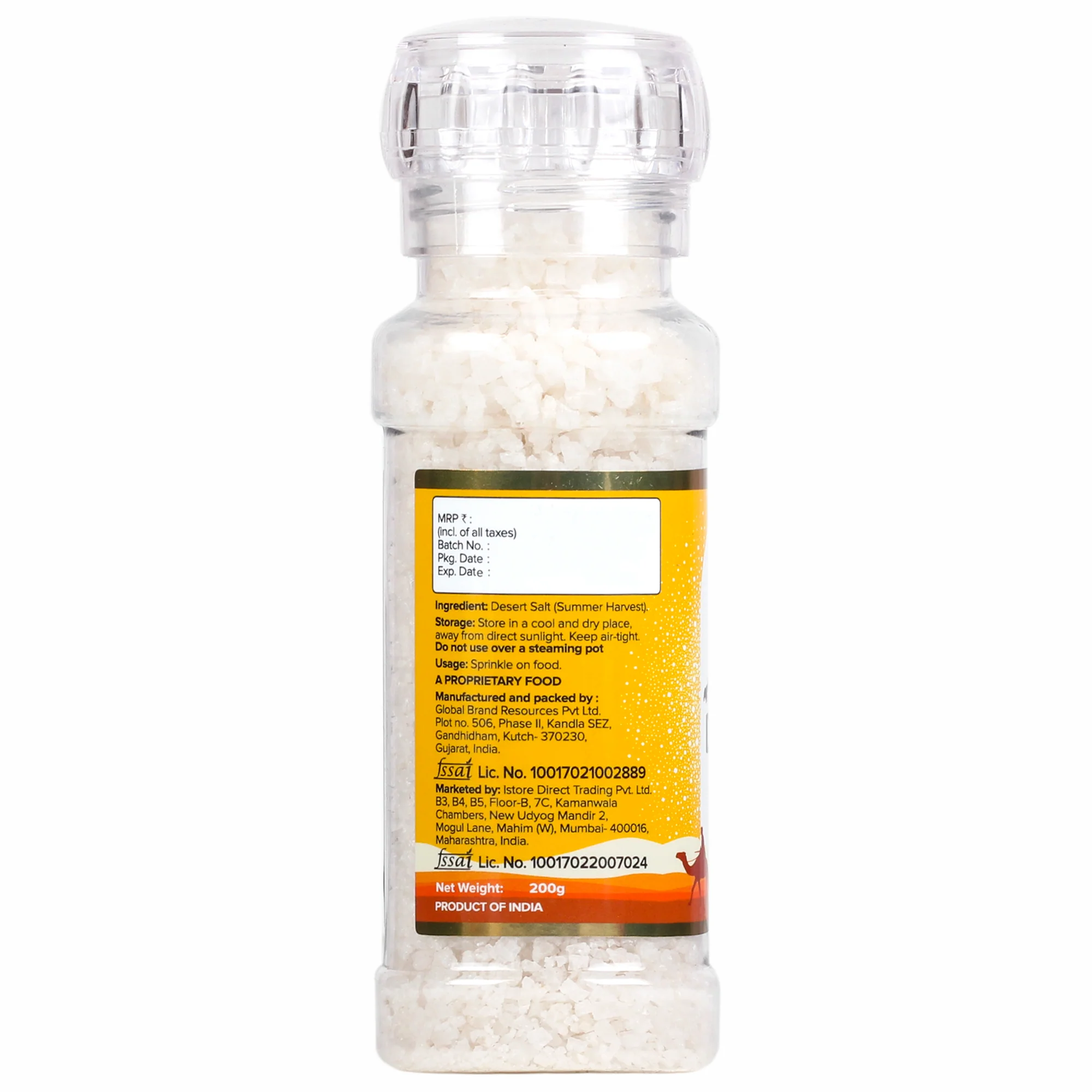 Summer Harvest Desert Salt Grinder, 200g (Powdered By Lunn | summer Harvest | Sparkling White Crystals | Longer Dried Salt) - Image 2