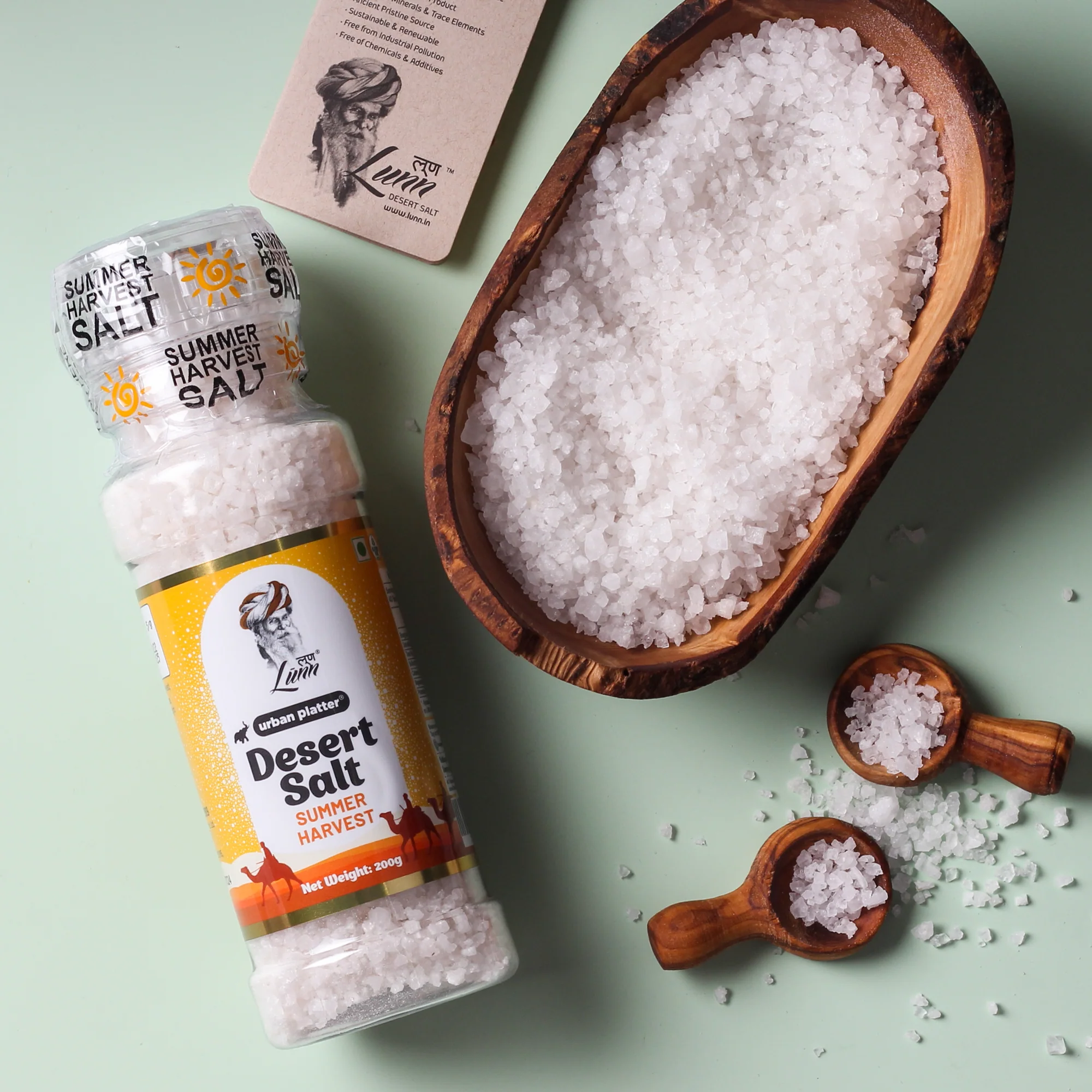 Summer Harvest Desert Salt Grinder, 200g (Powdered By Lunn | summer Harvest | Sparkling White Crystals | Longer Dried Salt) - Image 5