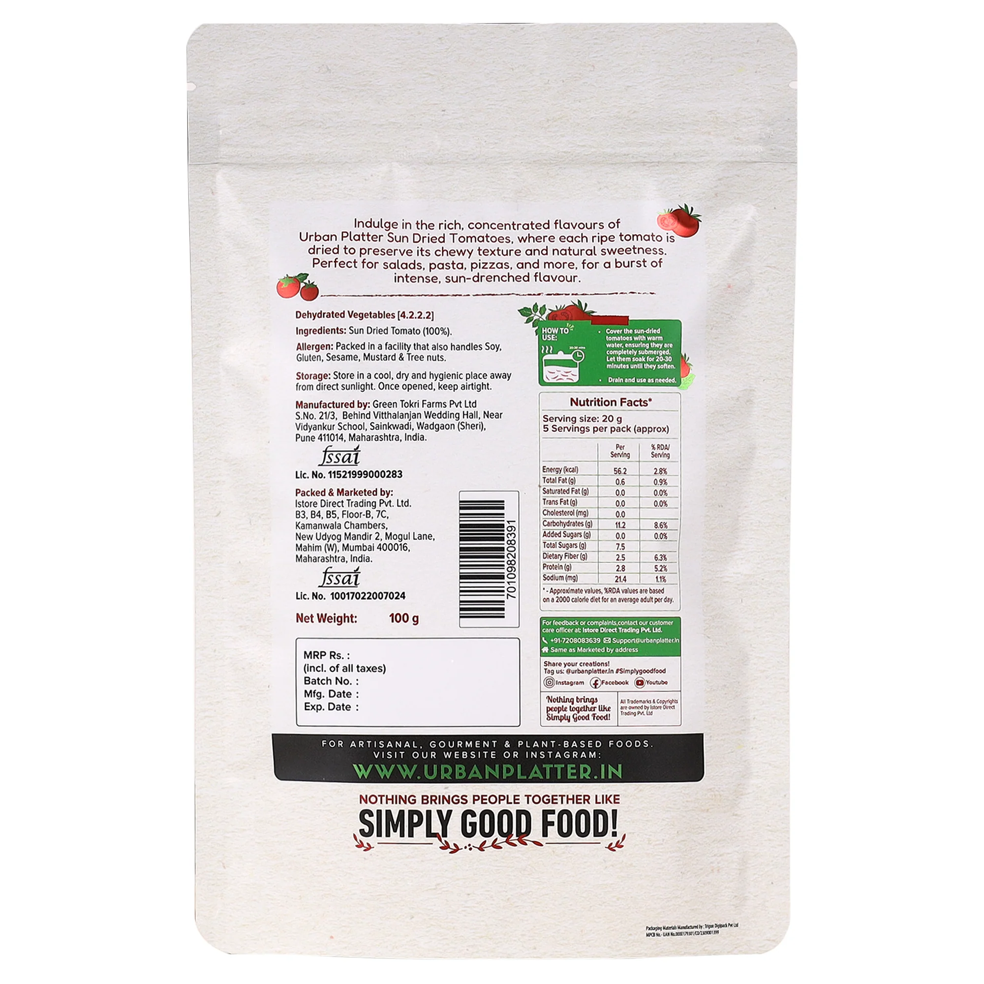 Sun-Dried Tomatoes, 100g (Naturally Dried Style Tomatoes, Rich Umami Flavour, Perfect for Pasta, Pesto, Salads, Sandwiches & Mediterranean Cooking) - Image 2