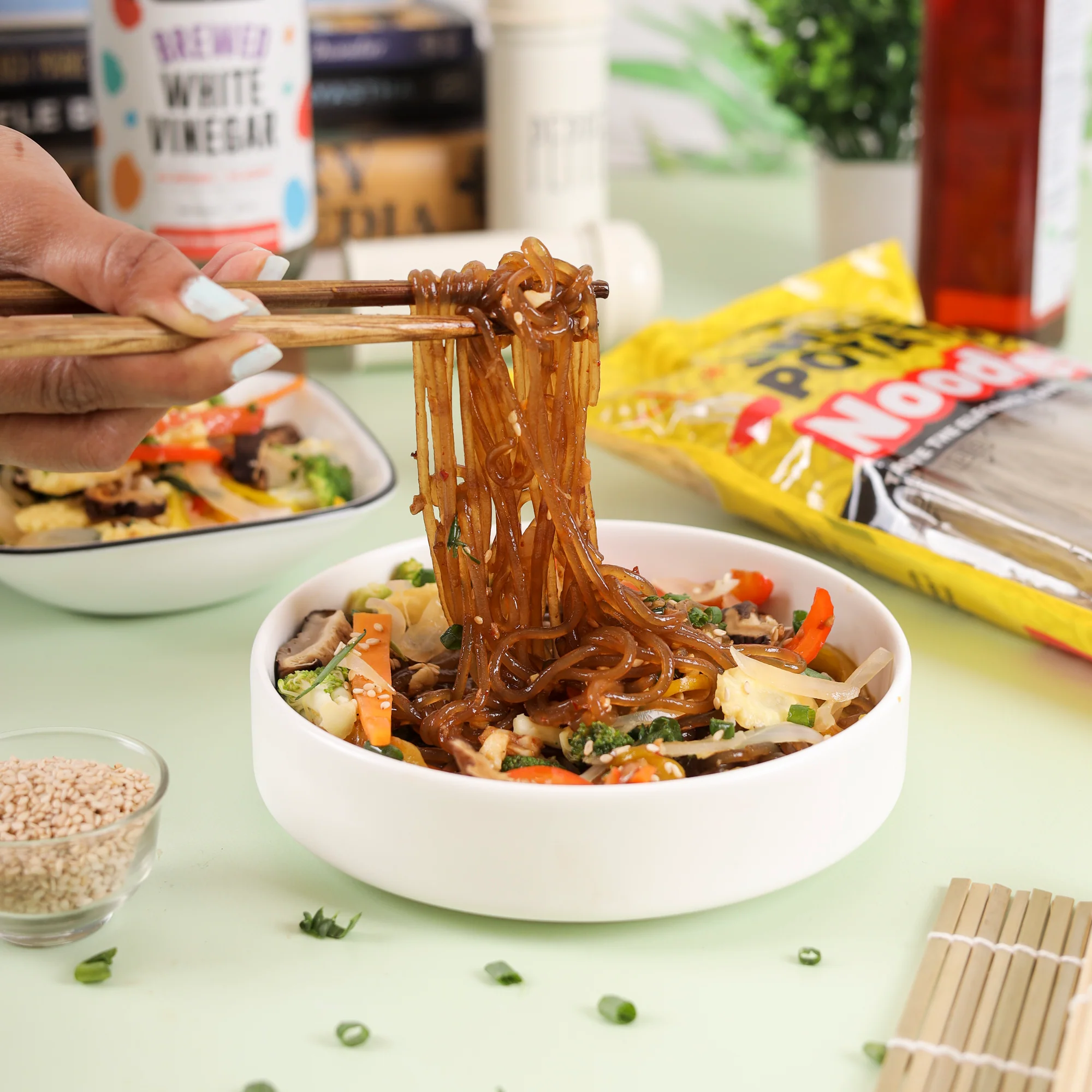 Sweet Potato Noodles (Dangmyeon), 300g (Korean Style Japchae Noodles, Glass Noodles, Additive-free, Gluten-free) - Image 11
