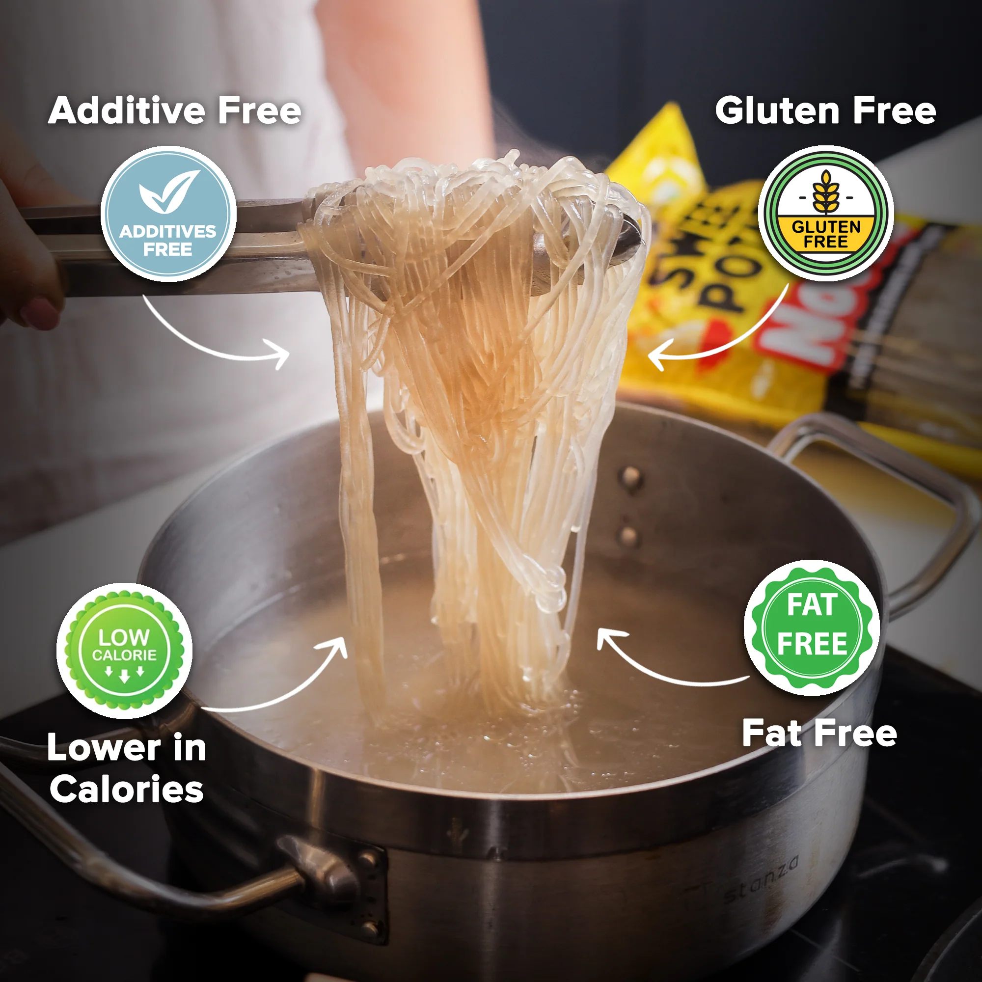 Sweet Potato Noodles (Dangmyeon), 300g (Korean Style Japchae Noodles, Glass Noodles, Additive-free, Gluten-free) - Image 3