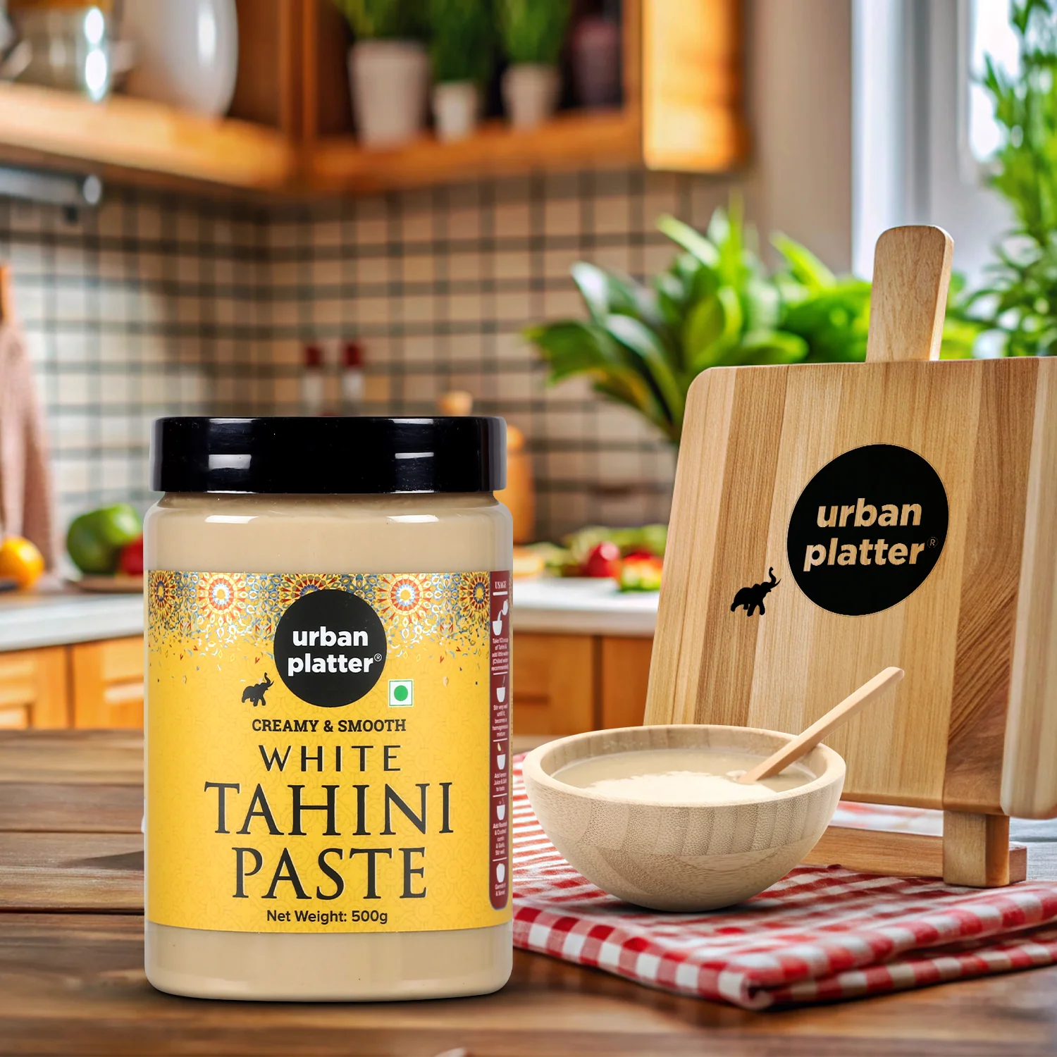 Tahini Paste, 500g (Smooth & Creamy White Sesame Paste, No Additives, Ideal for Hummus, Shawarma Sauce, Baba Ghanoush & Salad Dressings) - Image 4