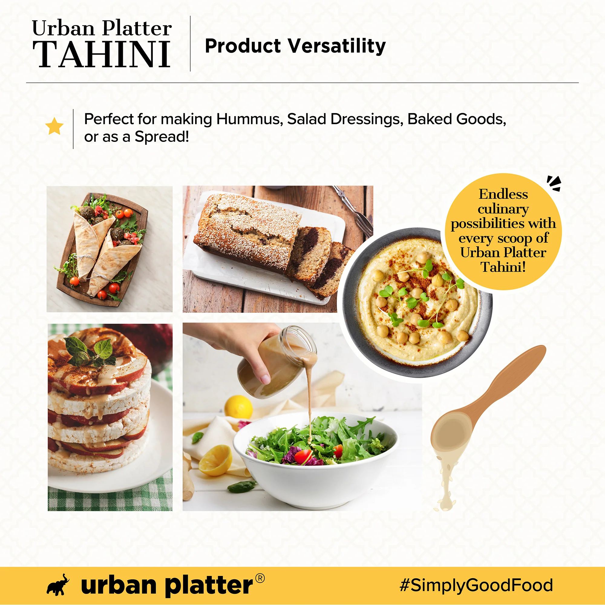 Tahini Paste, 500g (Smooth & Creamy White Sesame Paste, No Additives, Ideal for Hummus, Shawarma Sauce, Baba Ghanoush & Salad Dressings) - Image 9