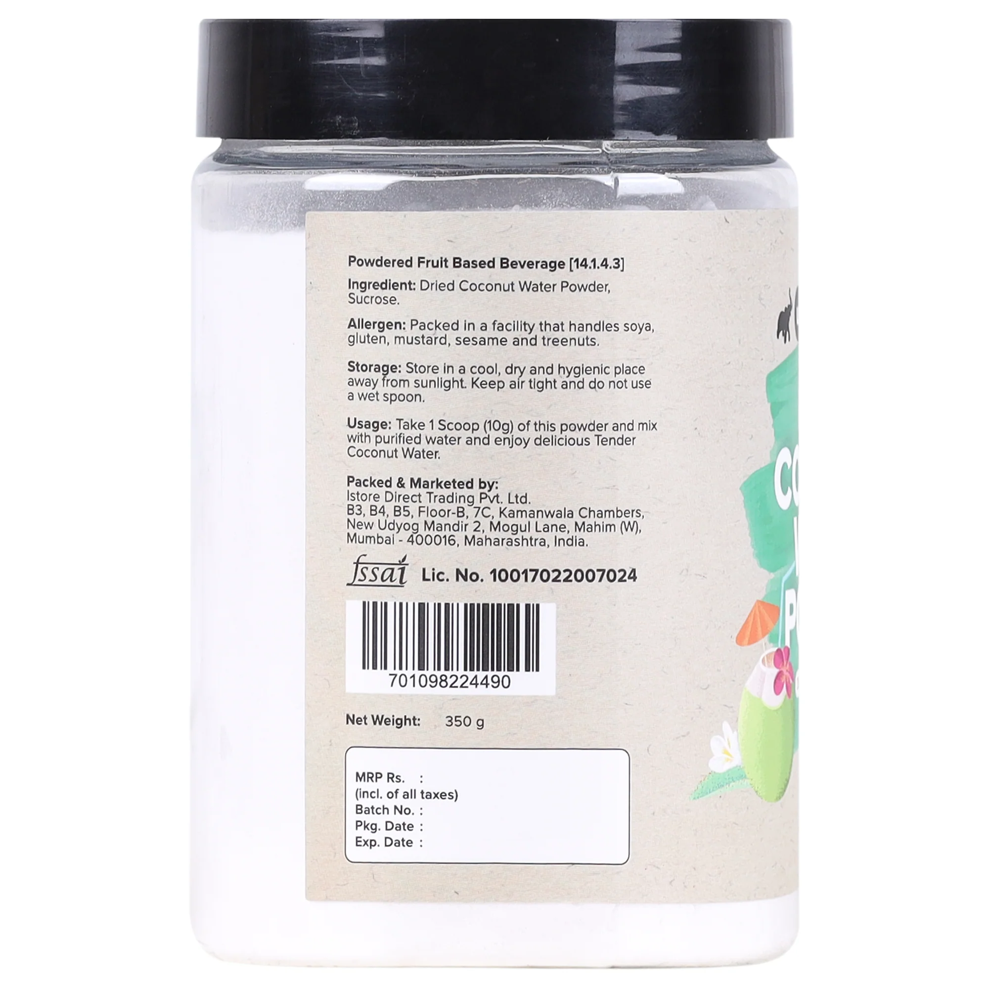 Tender Coconut Water Powder 350g - Image 2