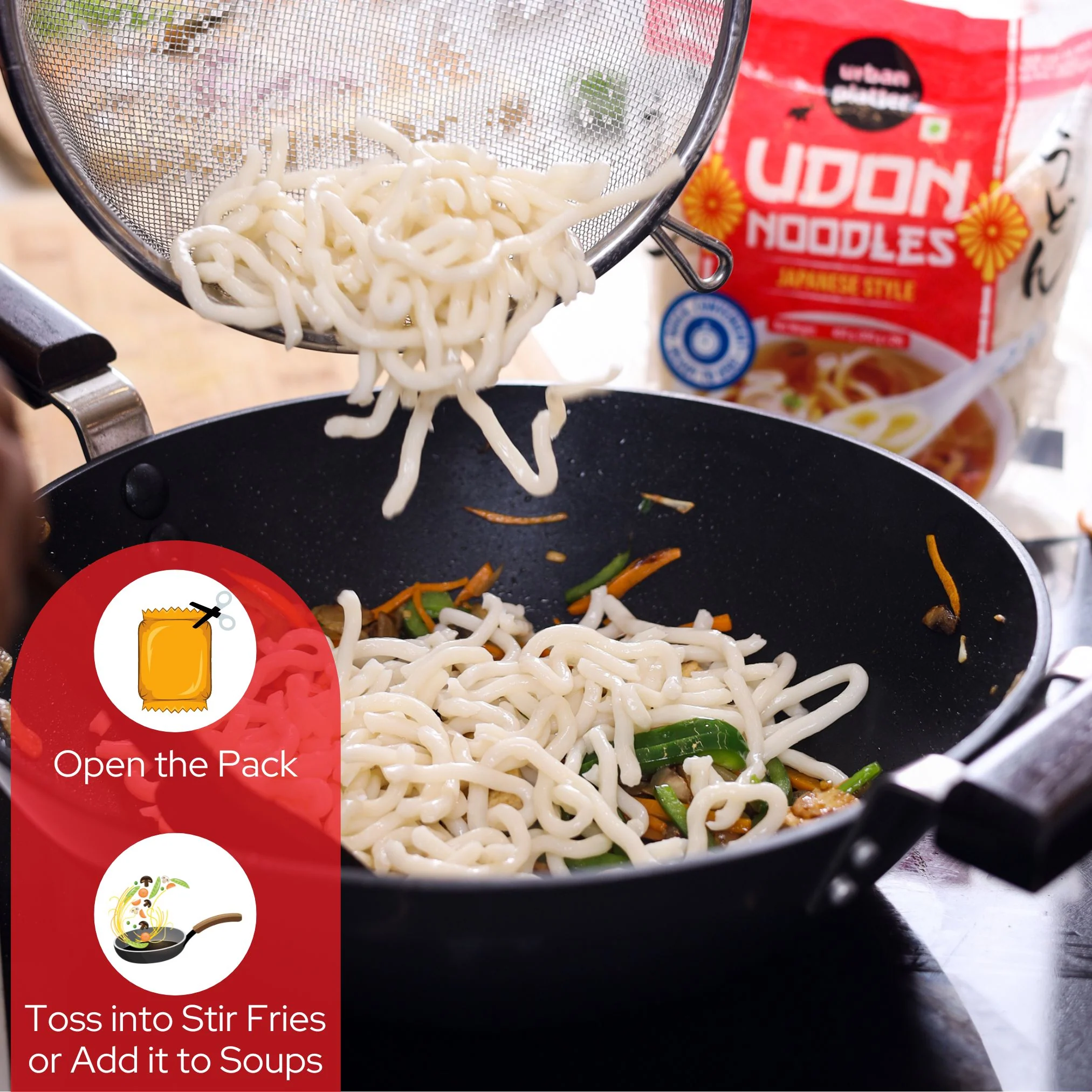 Thick Udon Noodles, 400g (2N x 200g | Ready to Use | Use in Ramen and Stir Fries) - Image 10