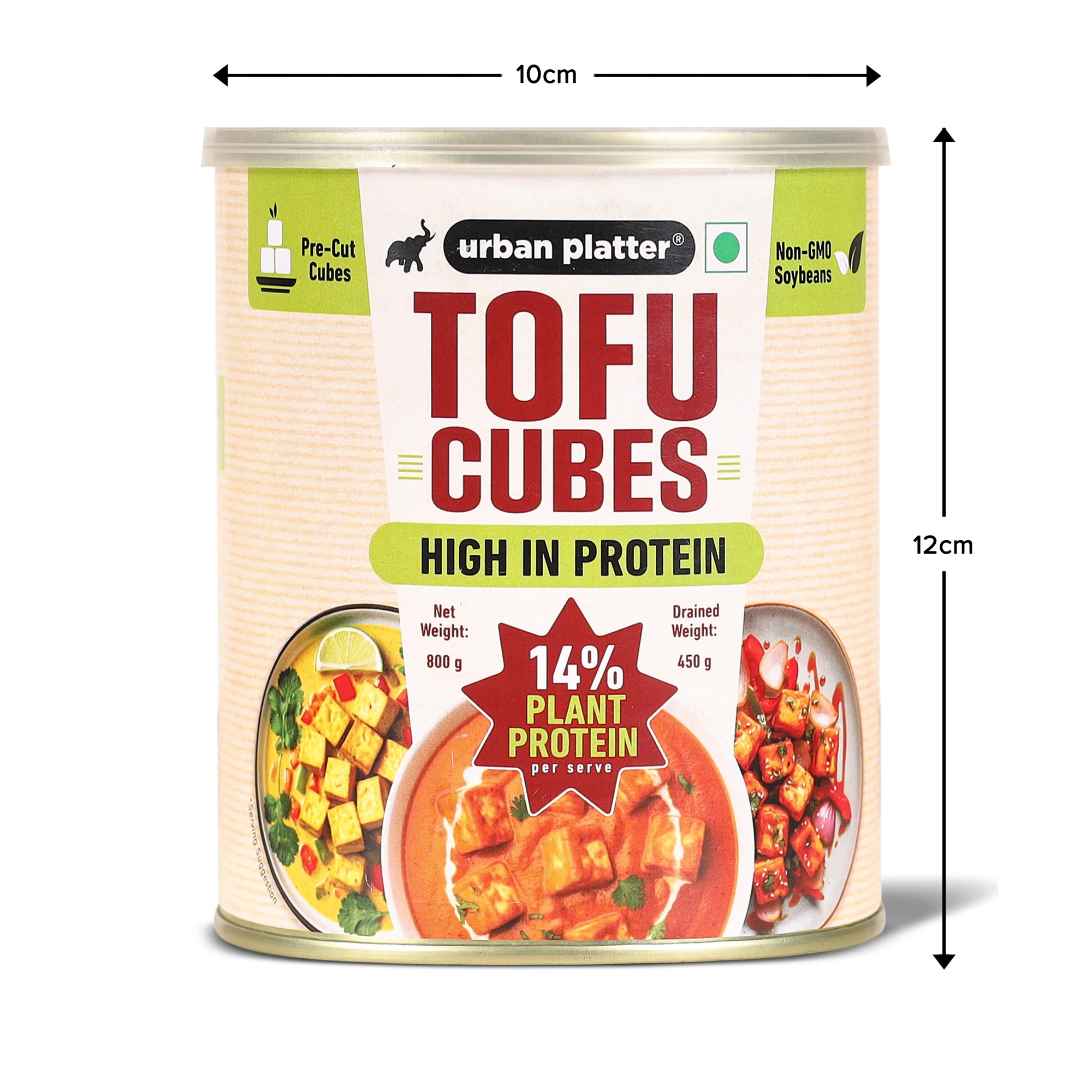 Tofu Cubes, 800g (Drained Weight - 450g | Firm Tofu in Brine | 14% Plant Protein | Pre-Cut Cubes for Stir-Fries, Curries, Salads & Soups ) - Image 12