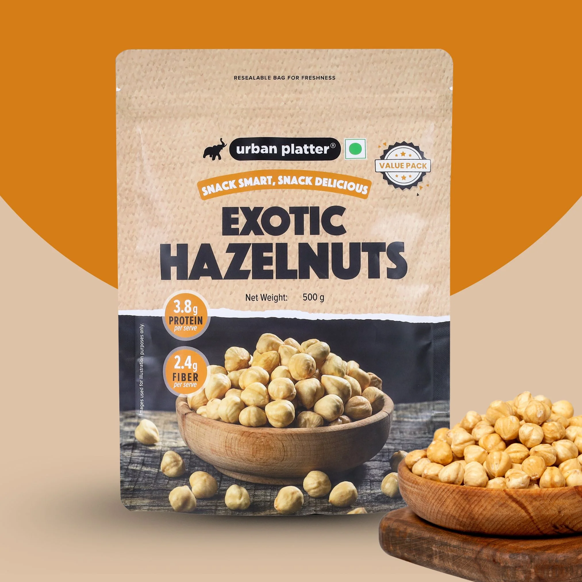 Exotic Hazelnut Kernels, 500g (Protein & Fibre-Rich | Nutrient-Dense | Perfect for Snacking & Desserts) - Image 6