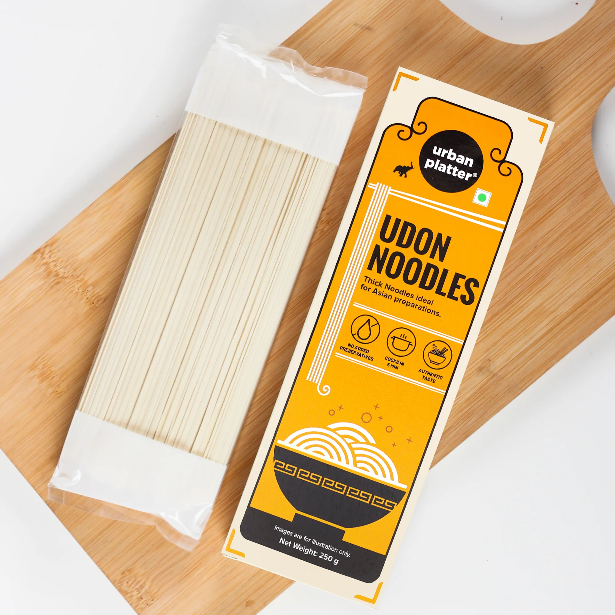 Udon Noodles, 250g (Thick Wheat Noodles, Ideal for Asian Preparations, No Added Preservatives) - Image 8