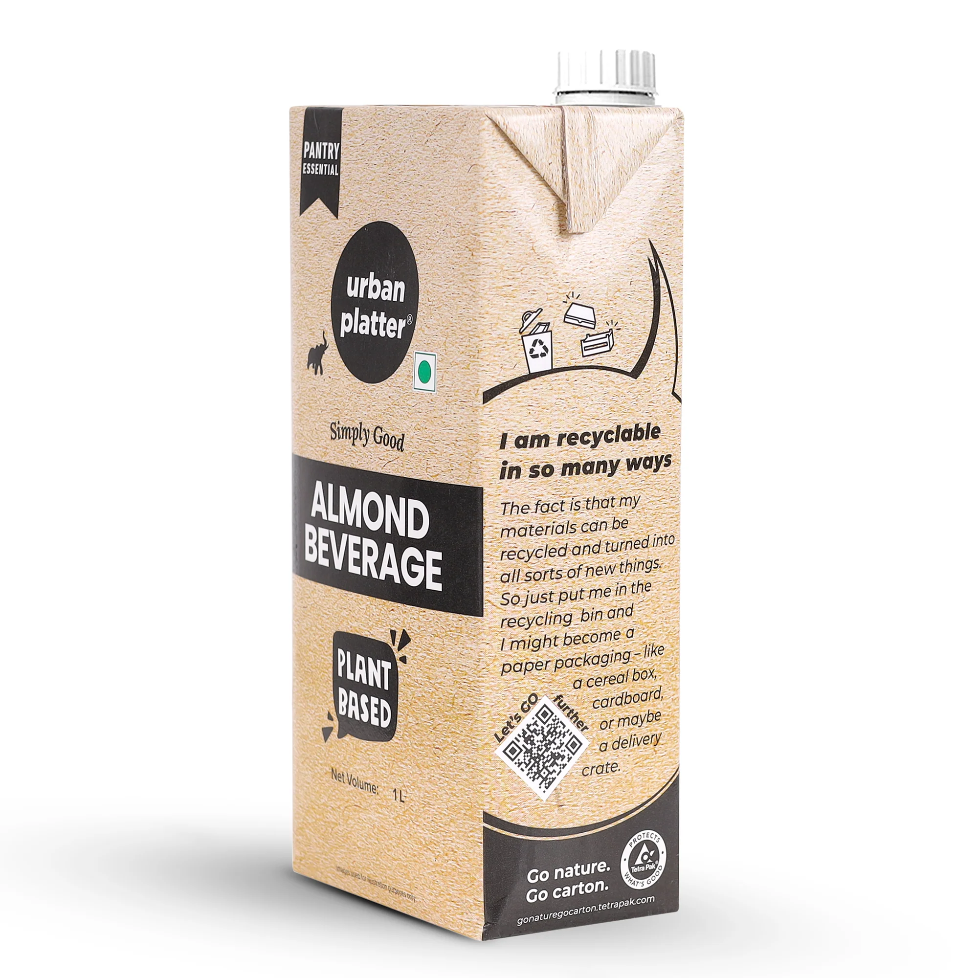 Almond Milk, 1 Litre | Pack of 12 | Unsweetened | Lactose-Free | Plant-Based Milk Alternative | Works in Tea and Coffee - Image 3