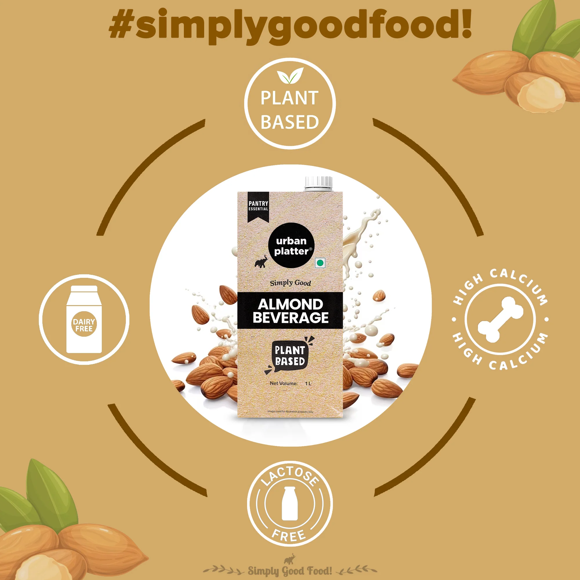 Almond Milk, 1 Litre, Pack of 2 (Unsweetened | Lactose-Free | Plant-Based Milk Alternative | Works Beautifully in Tea and Coffee) - Image 7