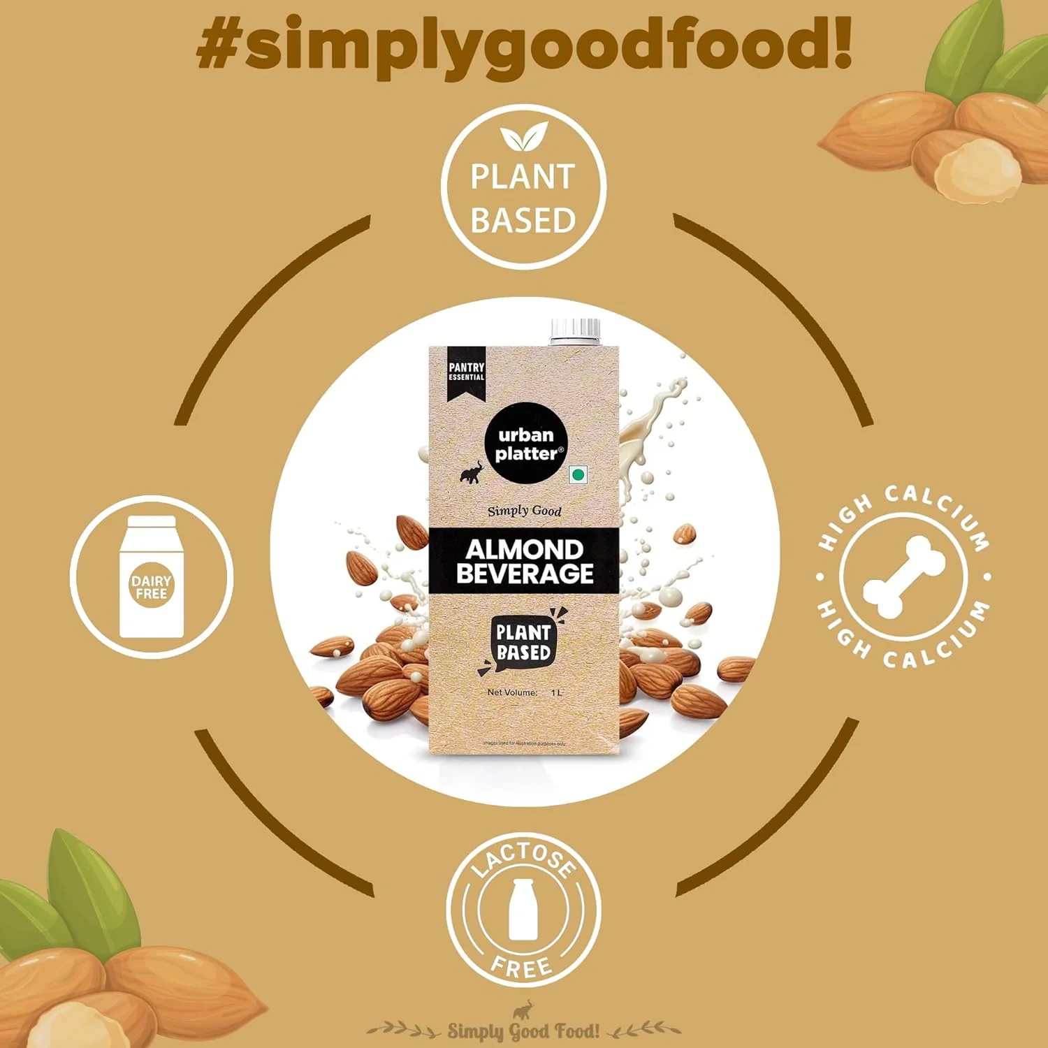 Almond Milk, 1 Litre, Pack of 6 (Unsweetened | Lactose-Free | Plant-Based Milk Alternative | Works Beautifully in Tea and Coffee) - Image 8