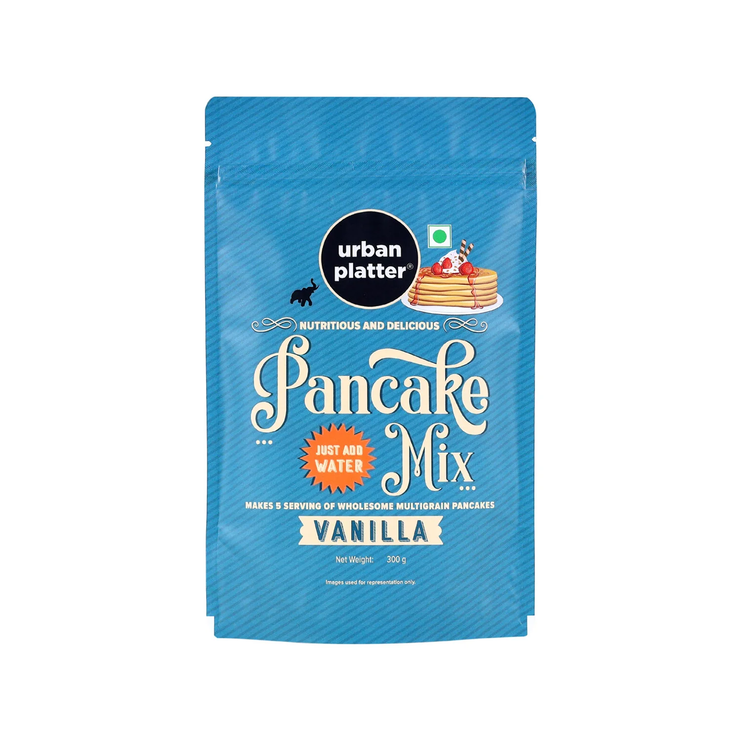 Vanilla Pancake Mix, 300g [Goodness of Millets, Wheat Free, Just Add Water]
