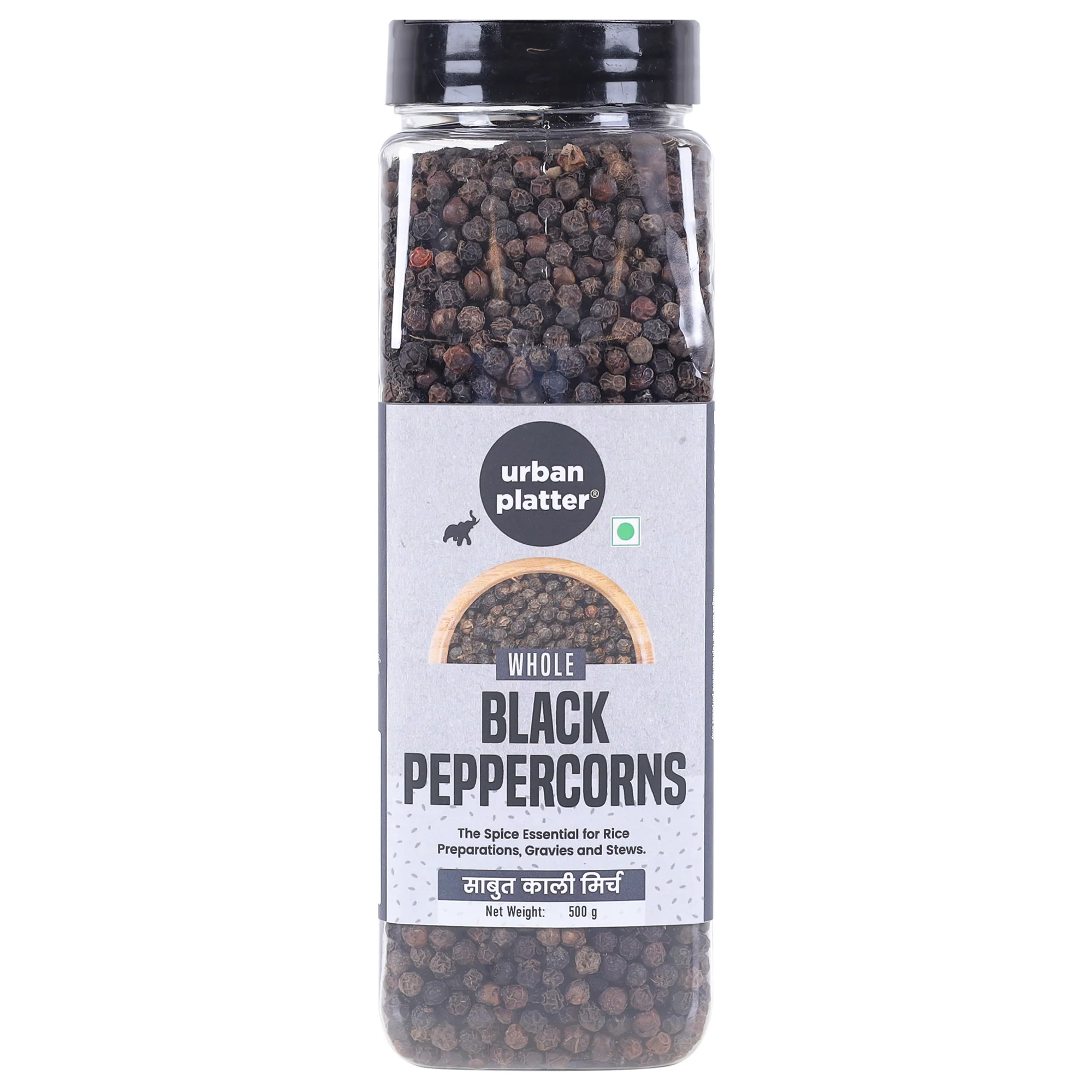 Whole Black Pepper, 500g (Sabut Kali Mirch | Bold & Aromatic | Metabolism Booster)