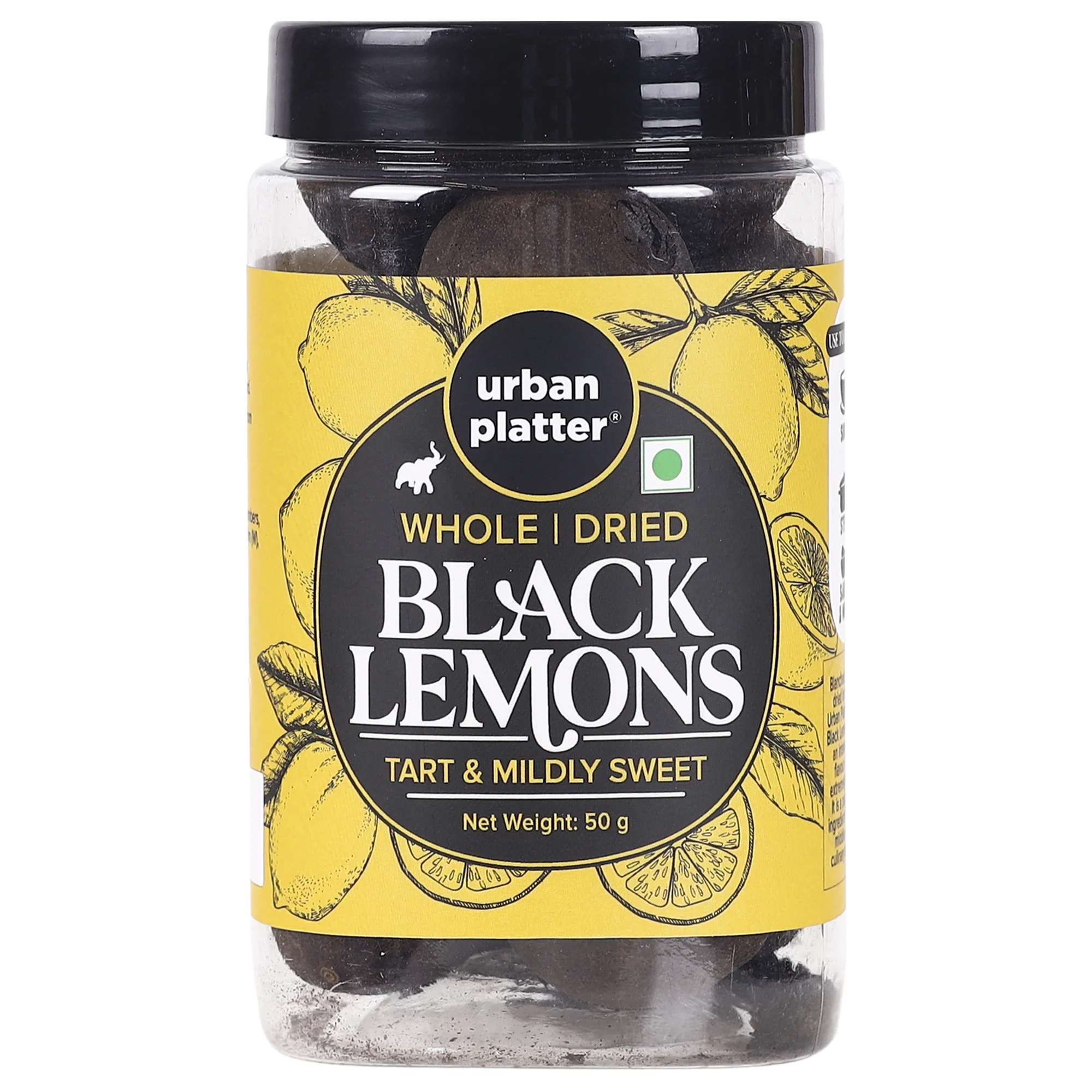 Whole Dried Black Lemons, 50g (Tart and Mildly Sweet | Use in Biryani and Arabic Dishes)