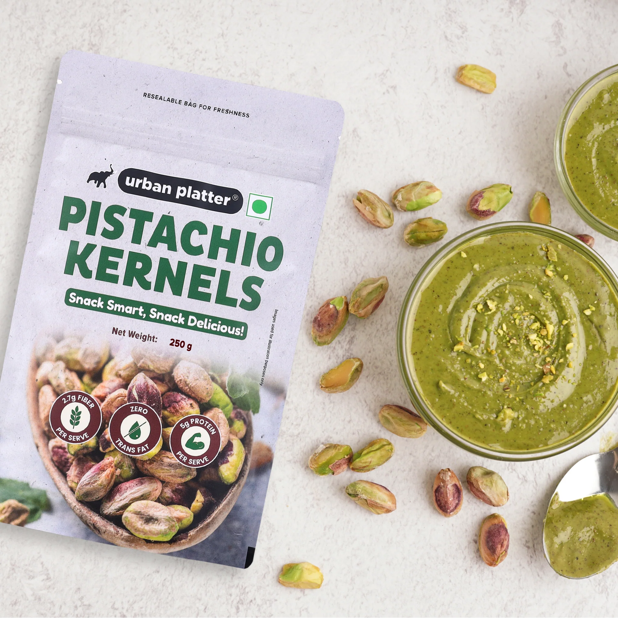 Pistachio Kernels, 250g (Shell Removed Pista | Unroasted and Unsalted | fibre & Protein-Rich | Heart-Healthy Snack) - Image 6