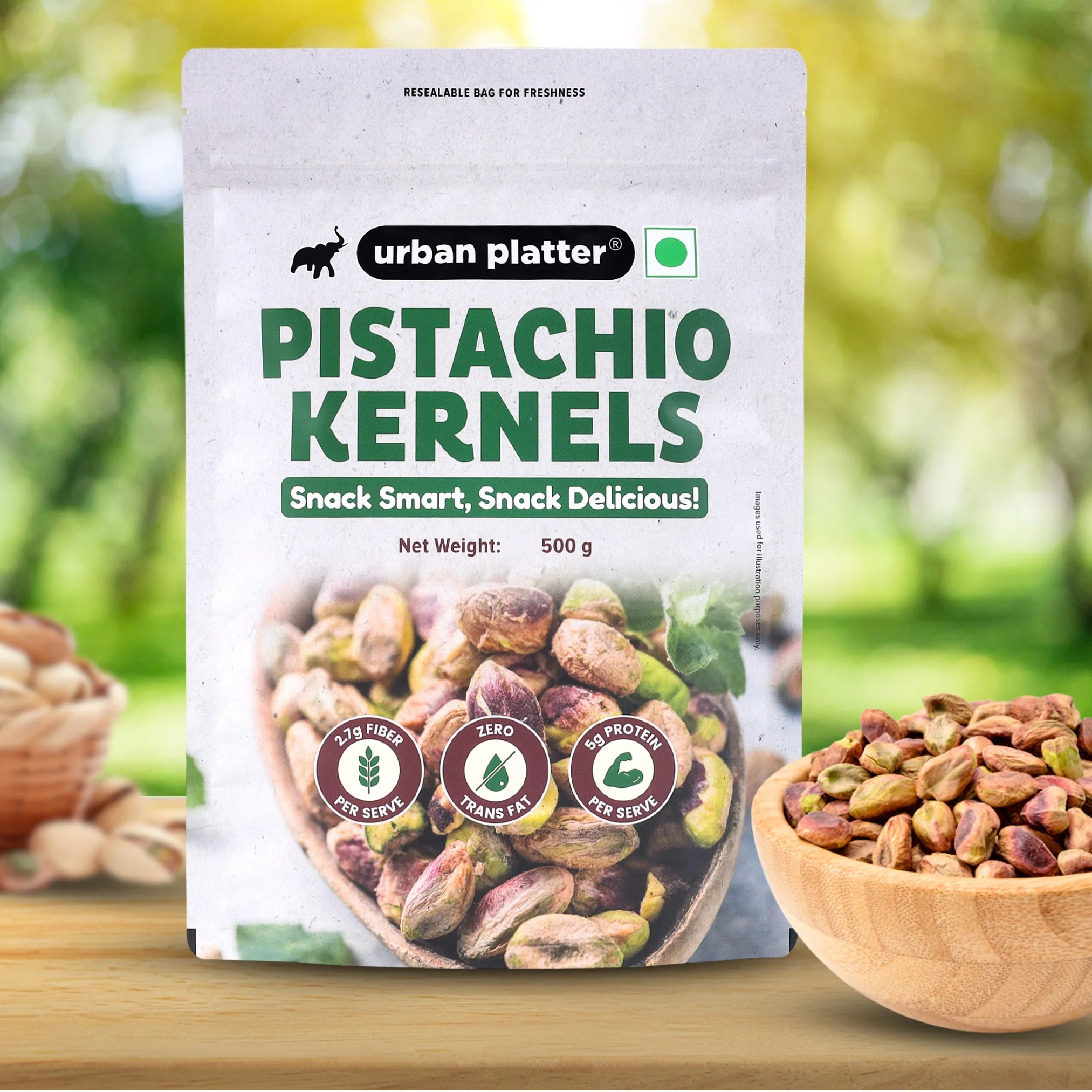 Pistachio Kernels, 500g (Shell Removed Pista | Unroasted and Unsalted | fibre & Protein-Rich | Heart-Healthy Snack) - Image 5
